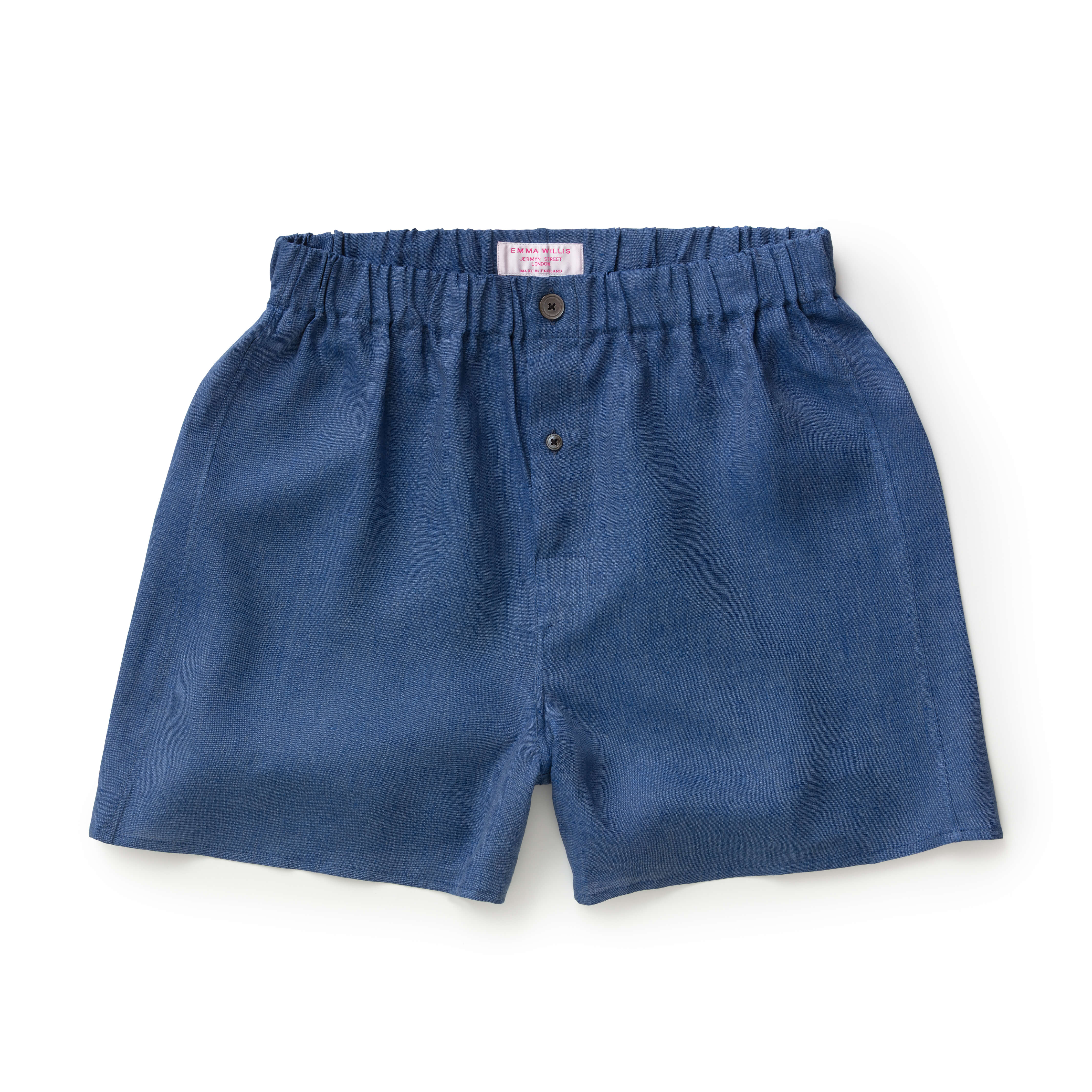 Denim Linen Boxer Shorts - New