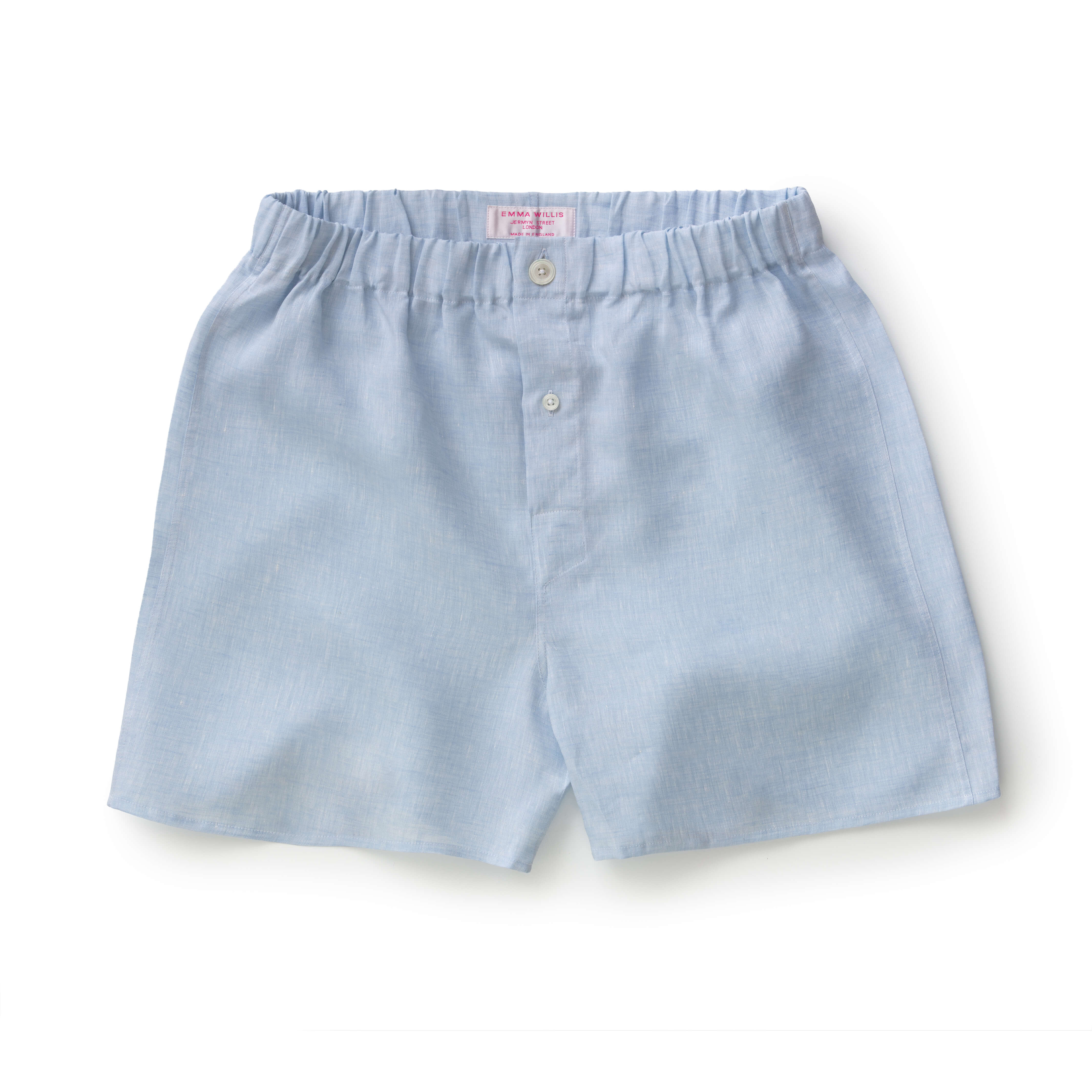 Sky Linen Boxer Shorts - New