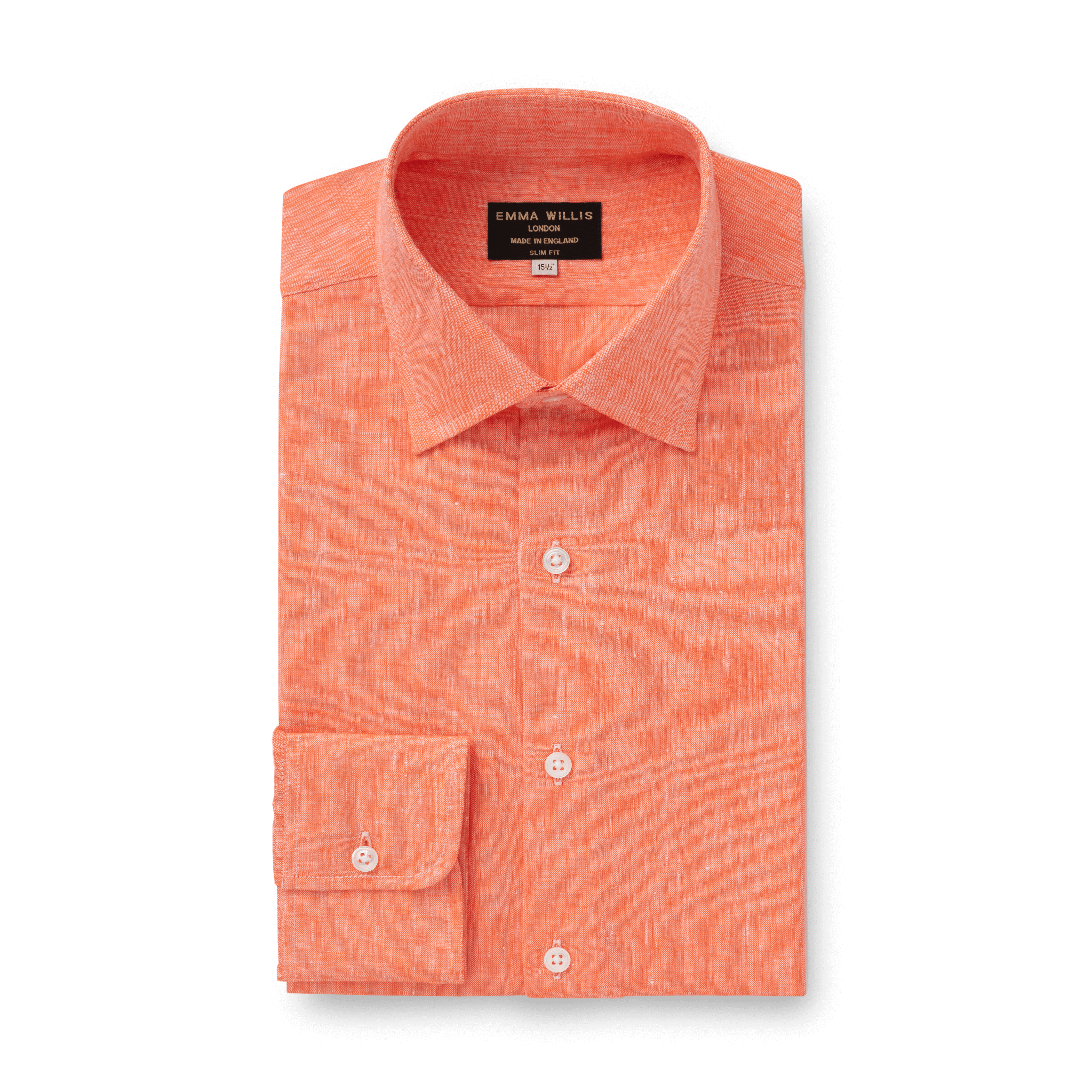 Tangerine Linen Shirt