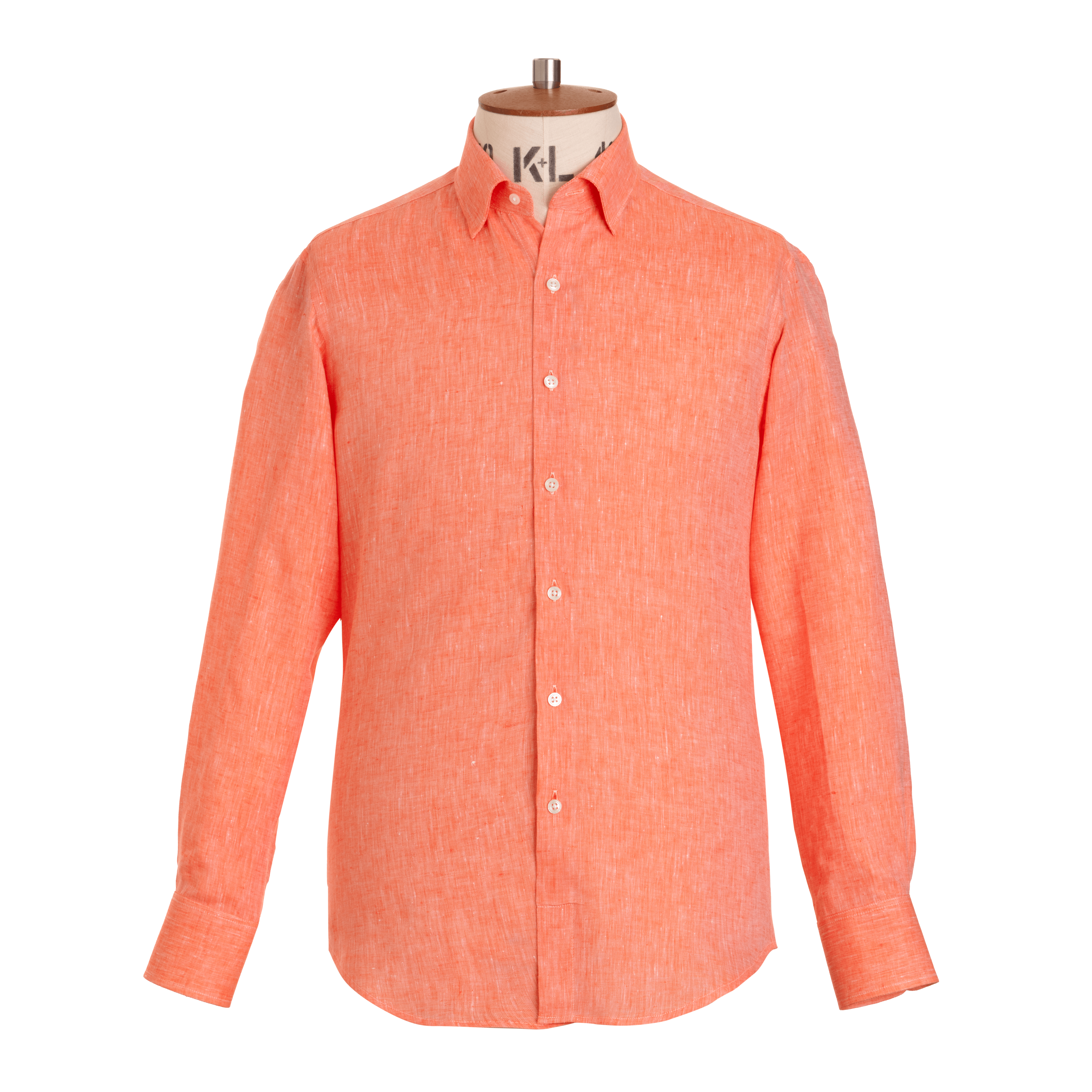Tangerine Linen Shirt