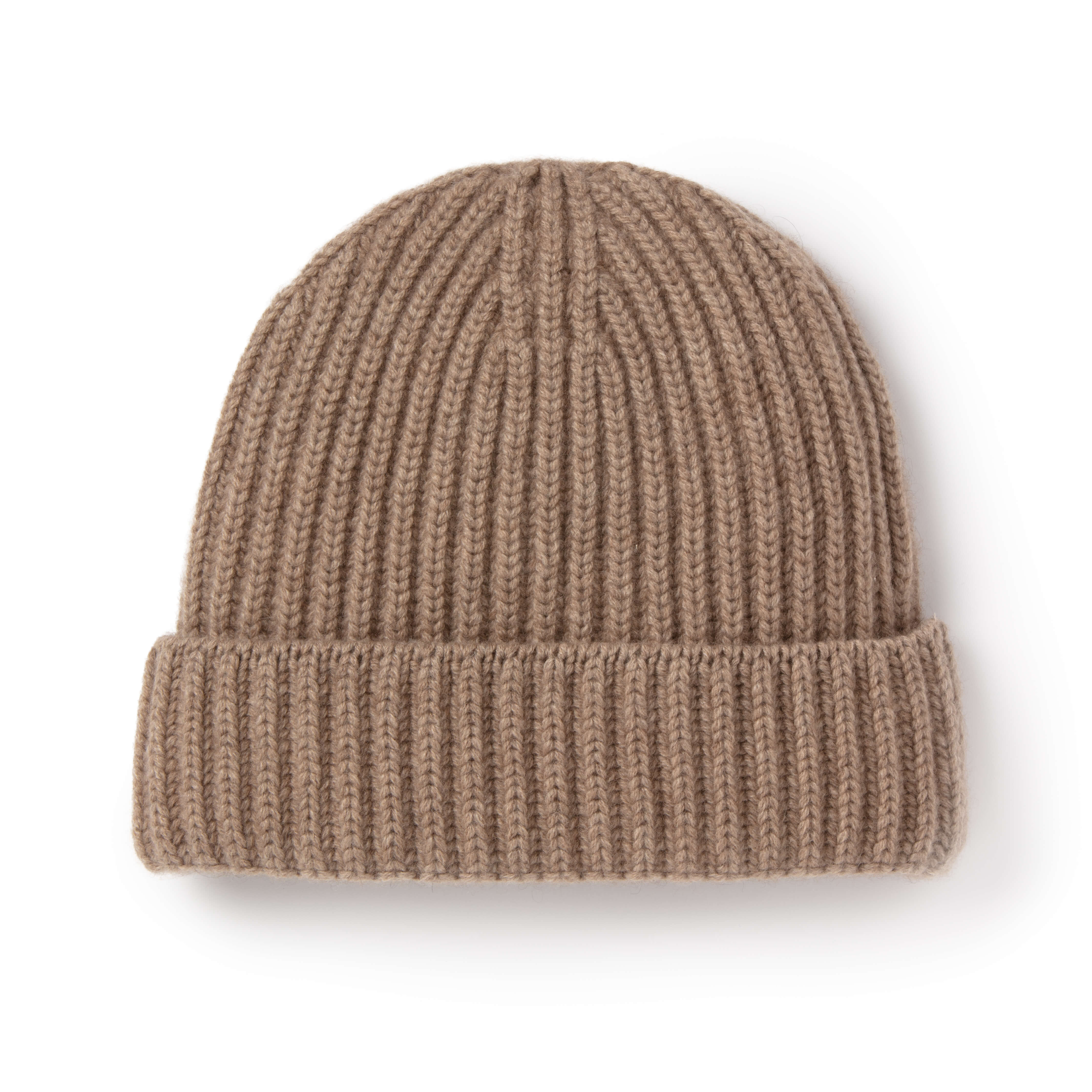 Mushroom Ribbed Cashmere Beanie - New