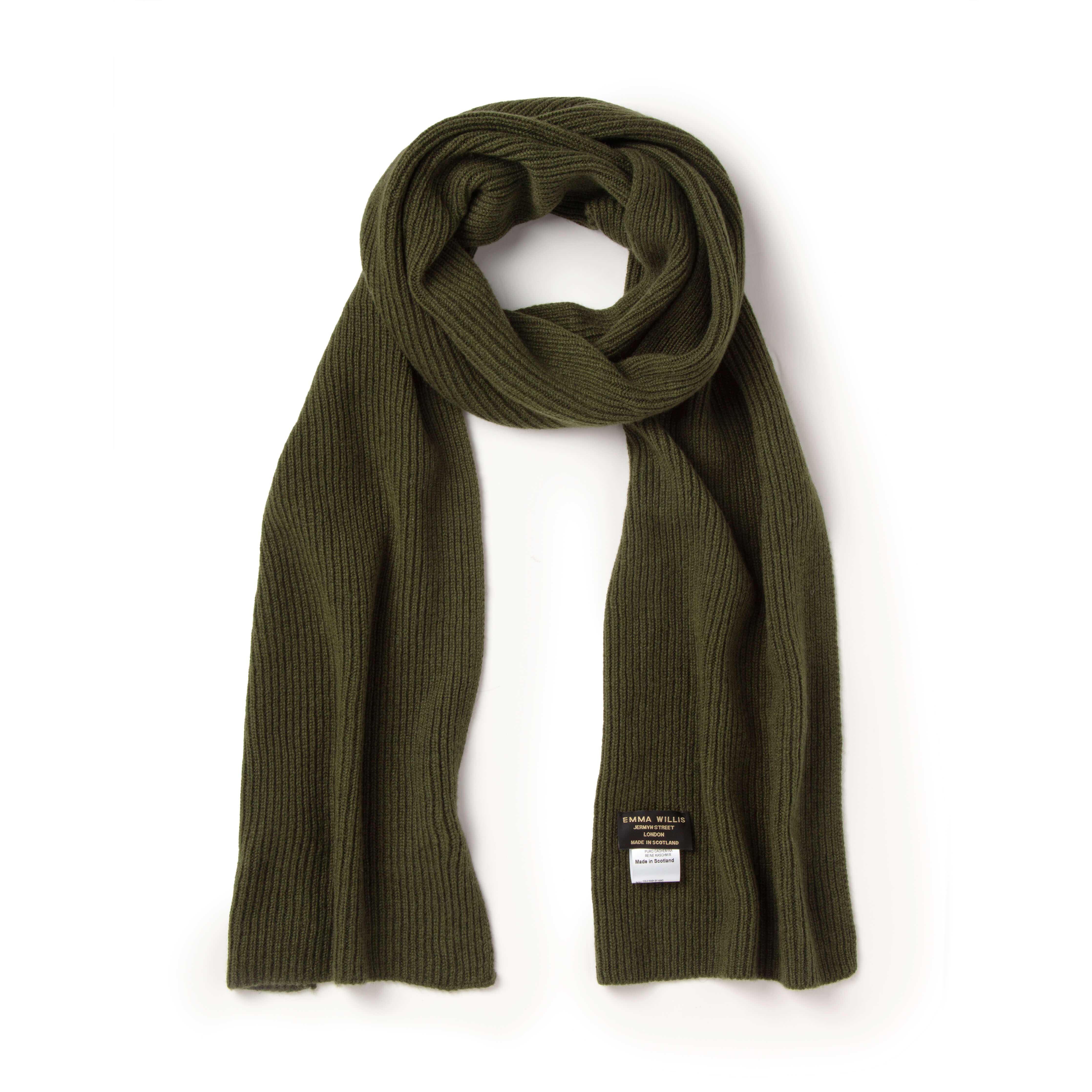 Fern Ribbed Cashmere Scarf - New