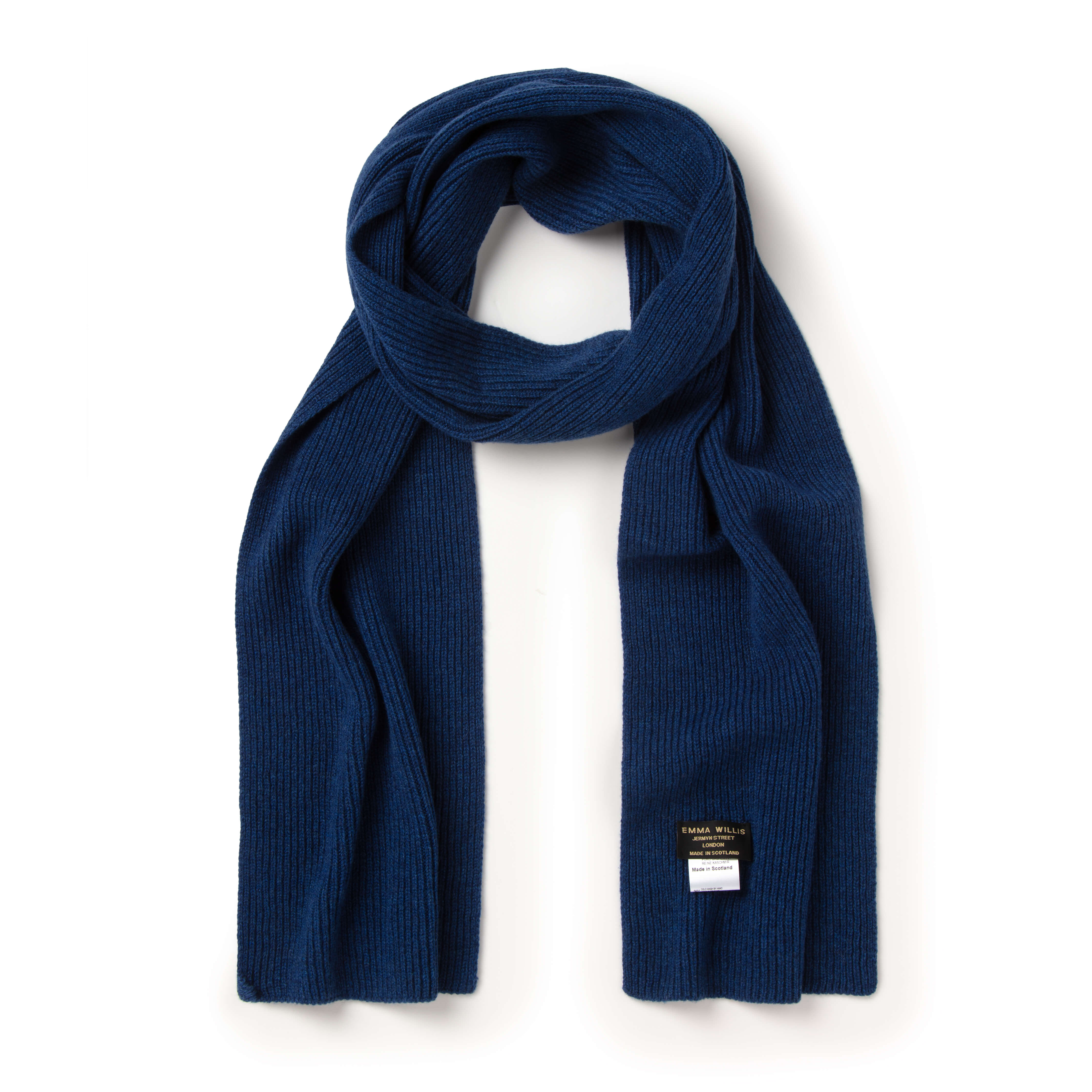 Prussian Ribbed Cashmere Scarf - New