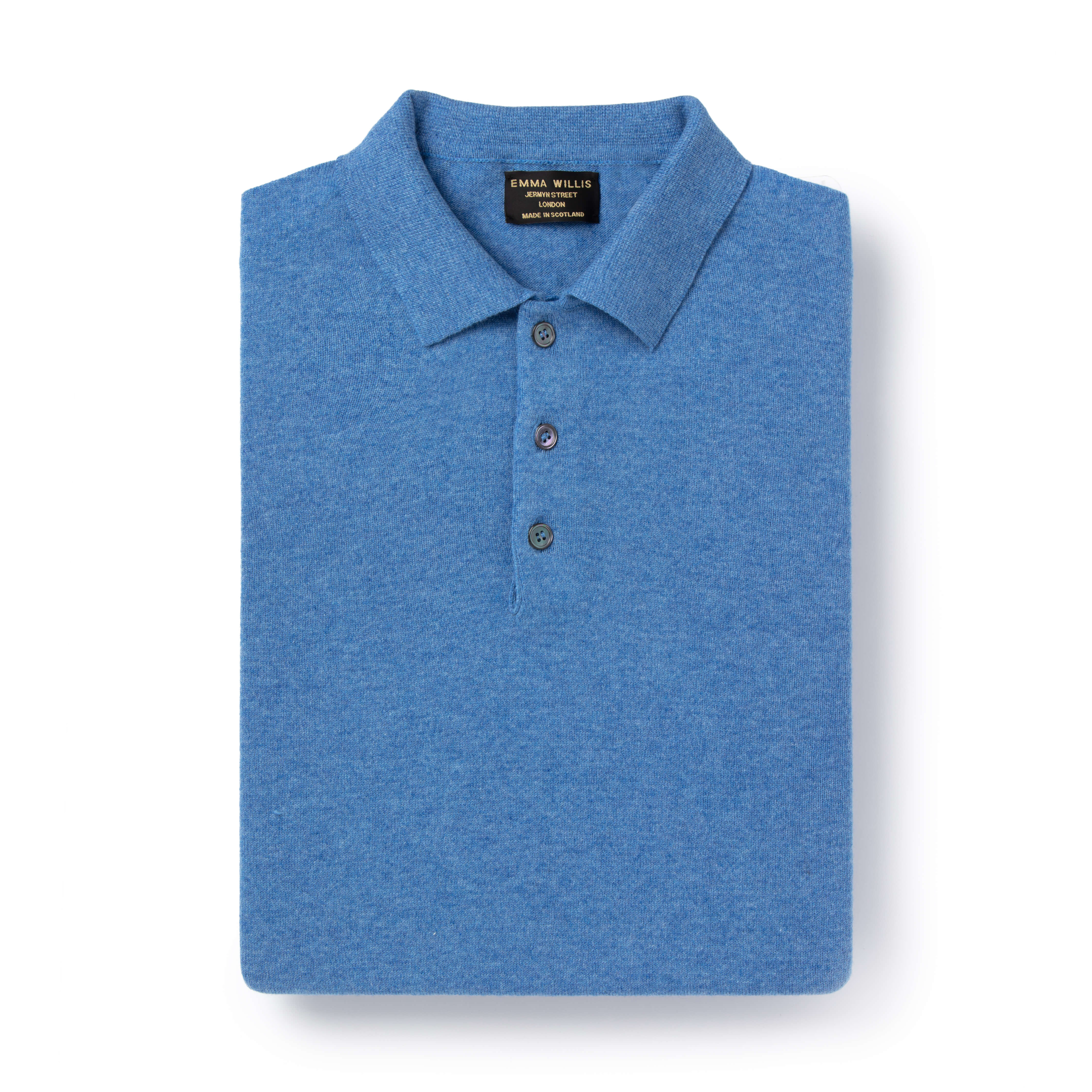 Azure Cashmere Polo - New