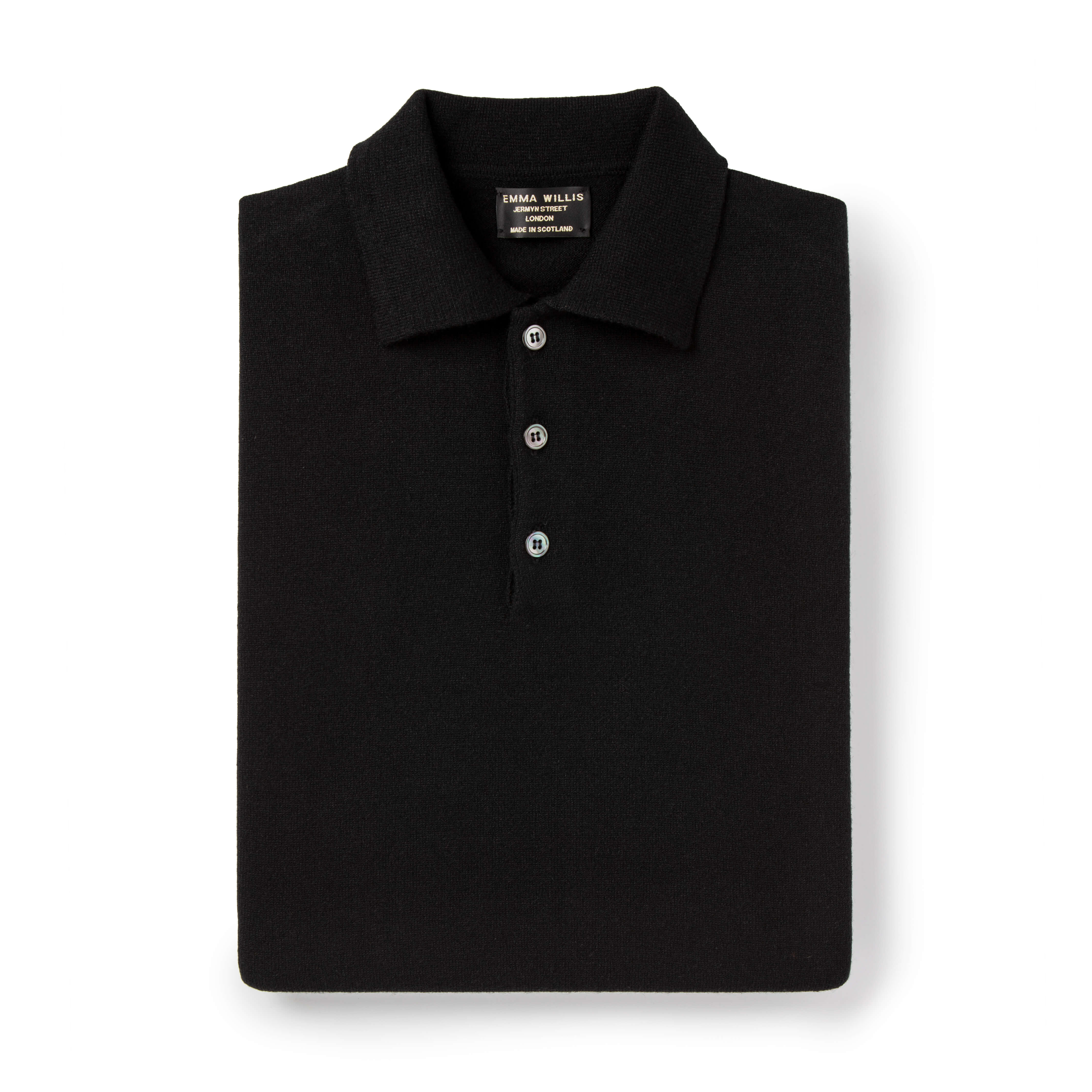 Black Cashmere Polo - New