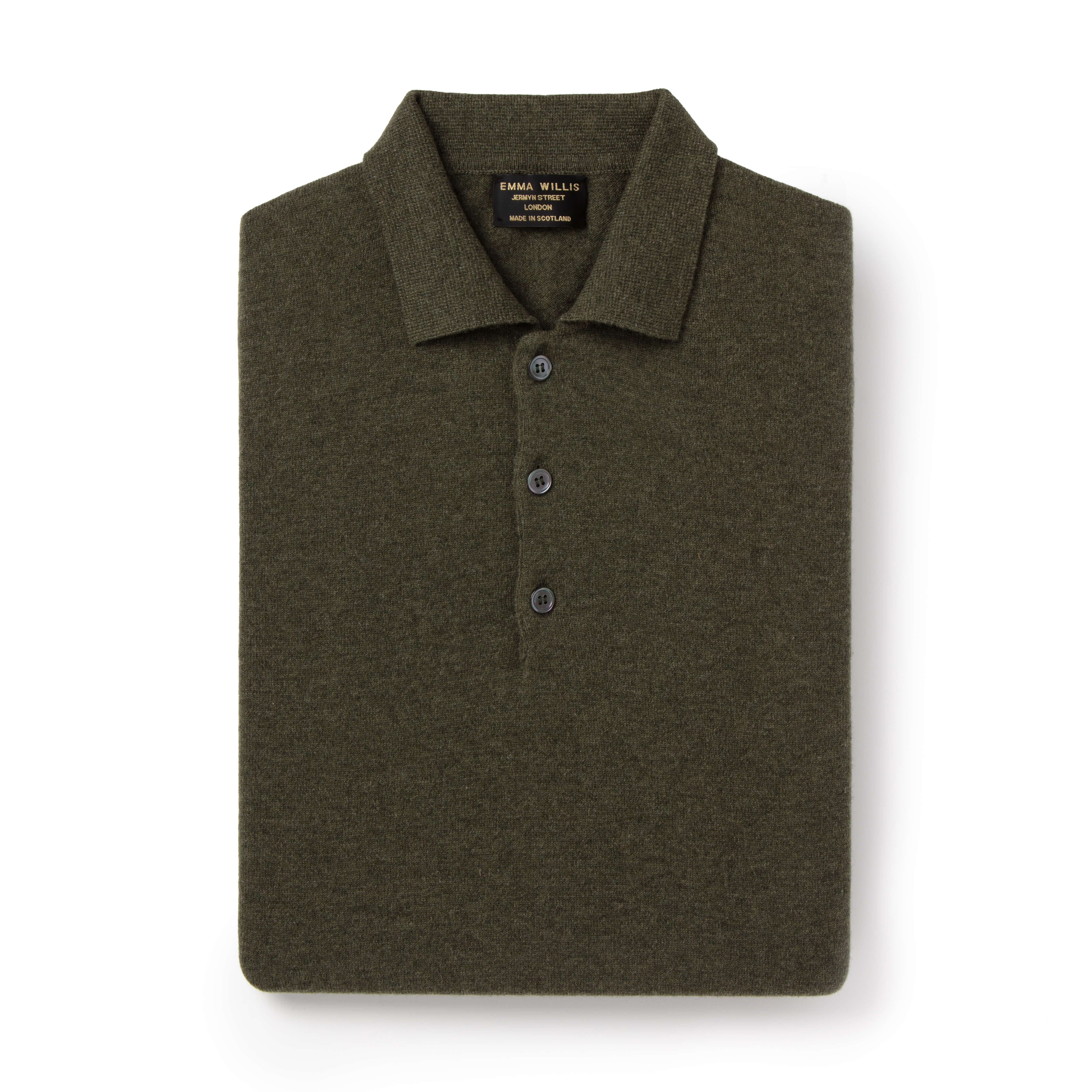 Olive Cashmere Polo - New
