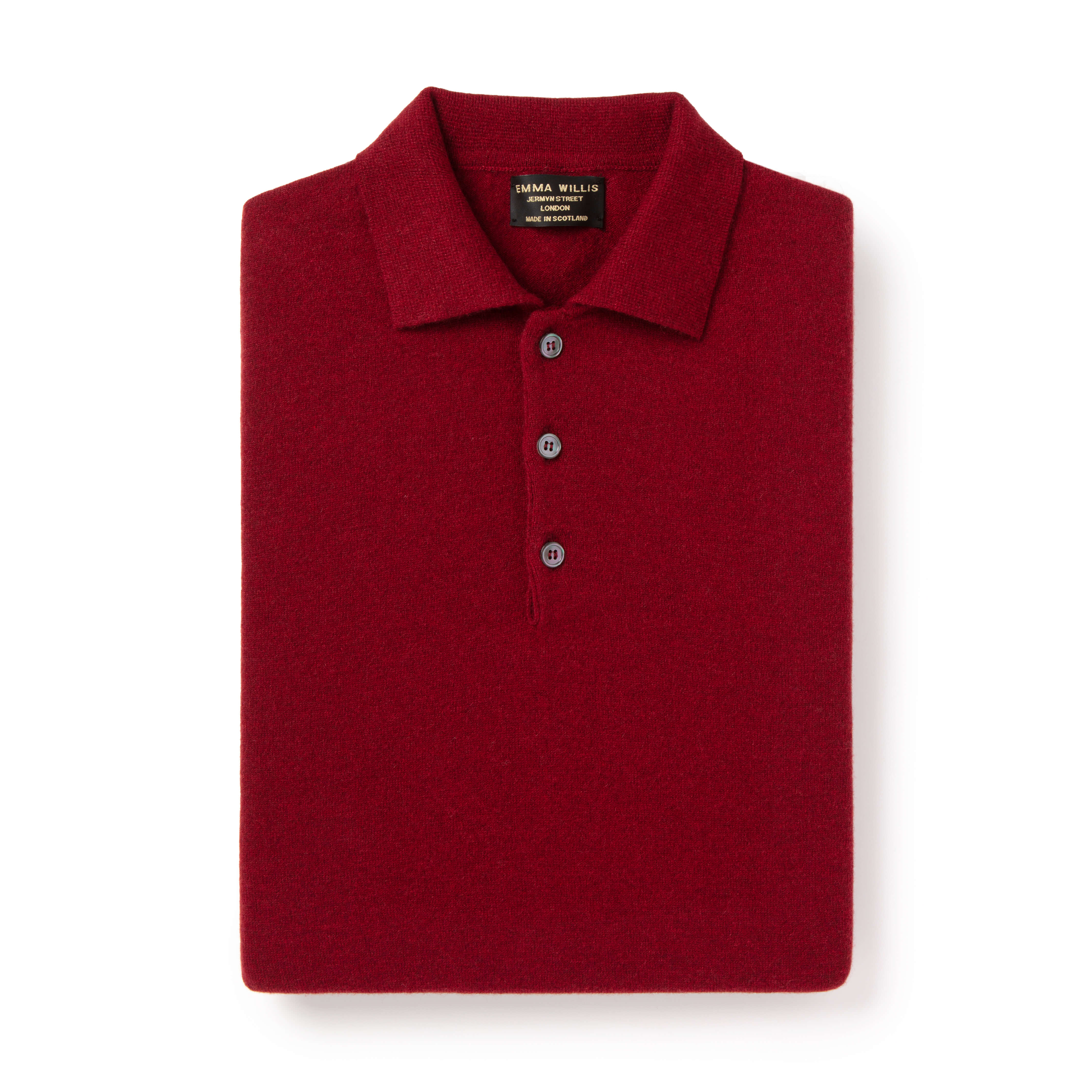 Claret Cashmere Polo - New
