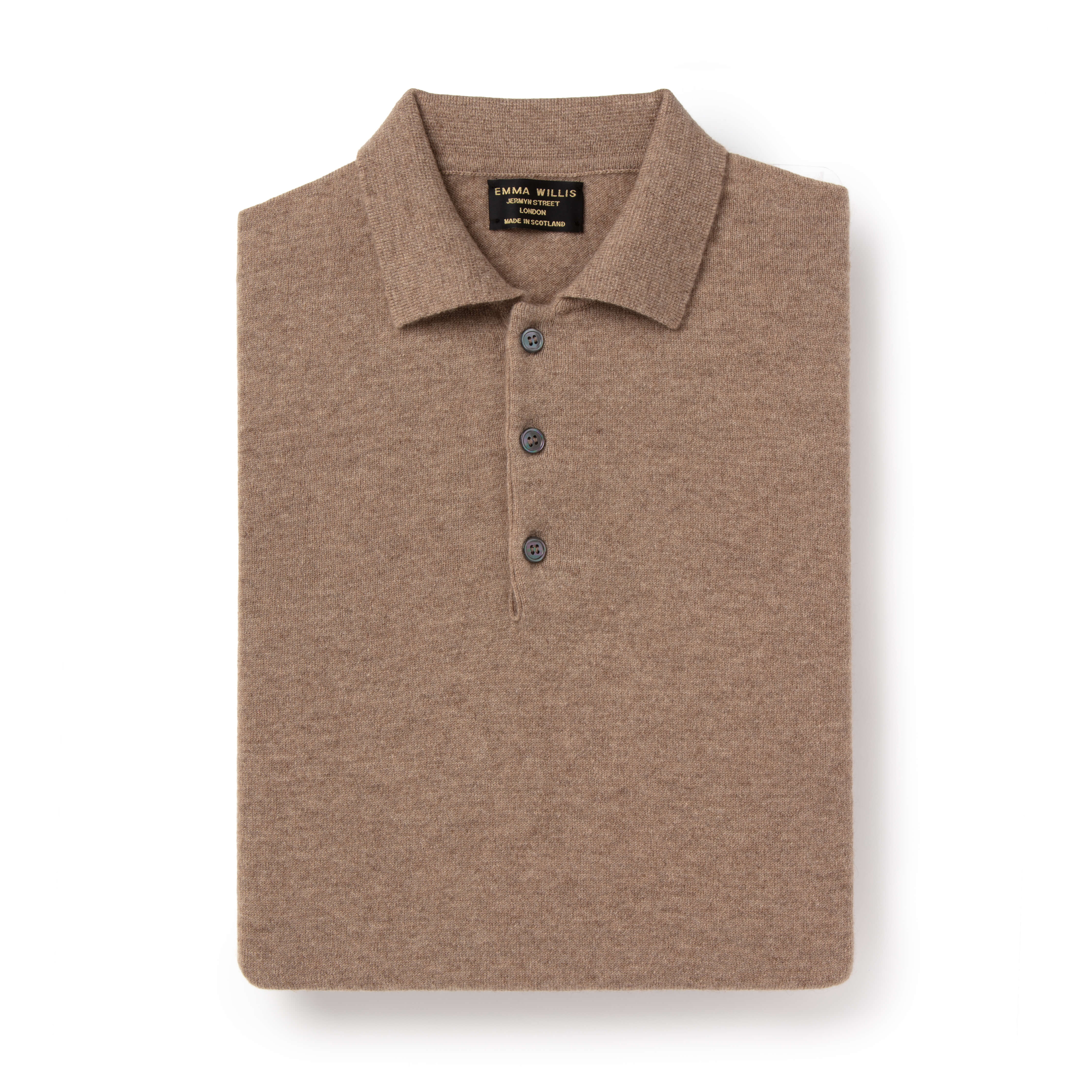 Mushroom Cashmere Polo - New