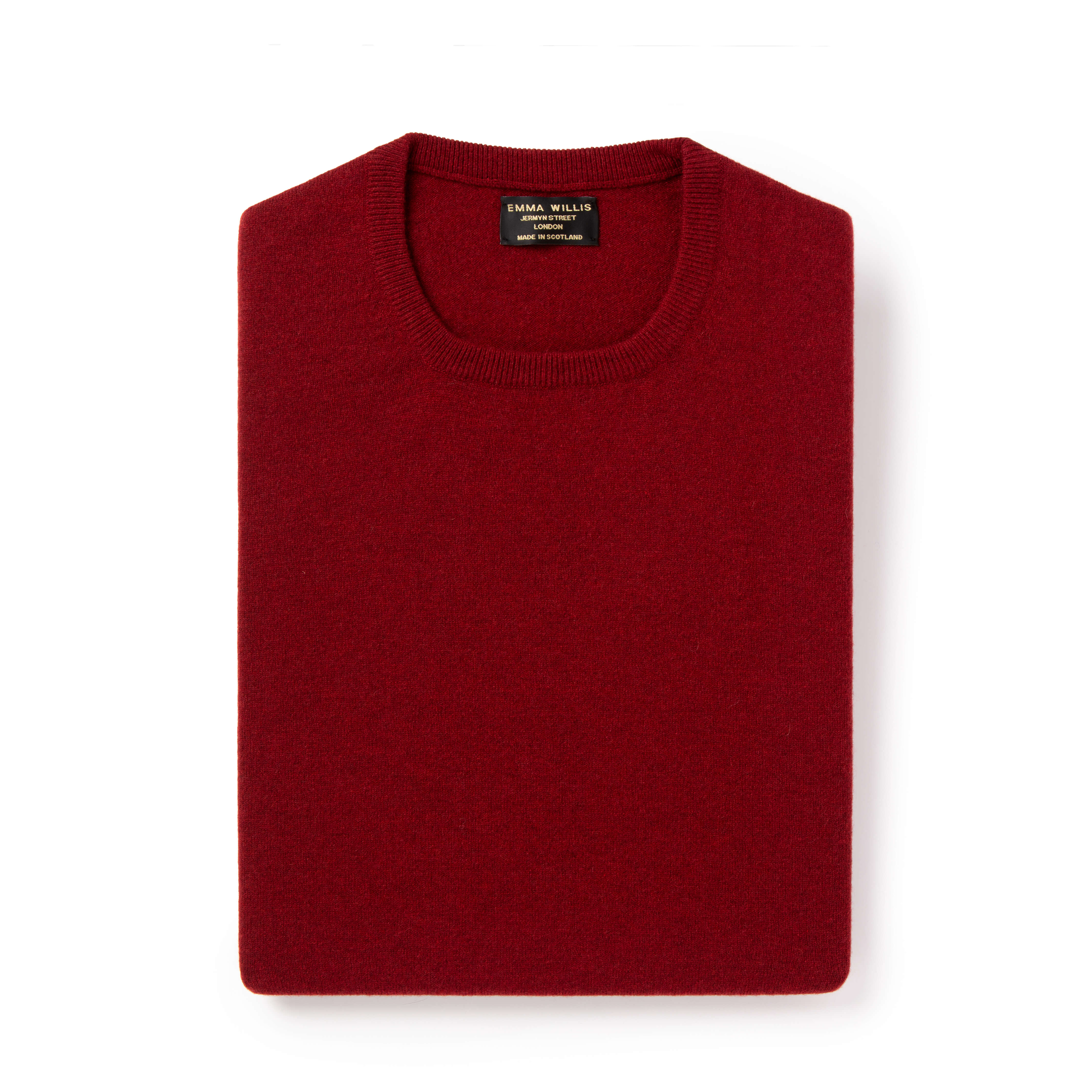 Claret Cashmere Crew - New