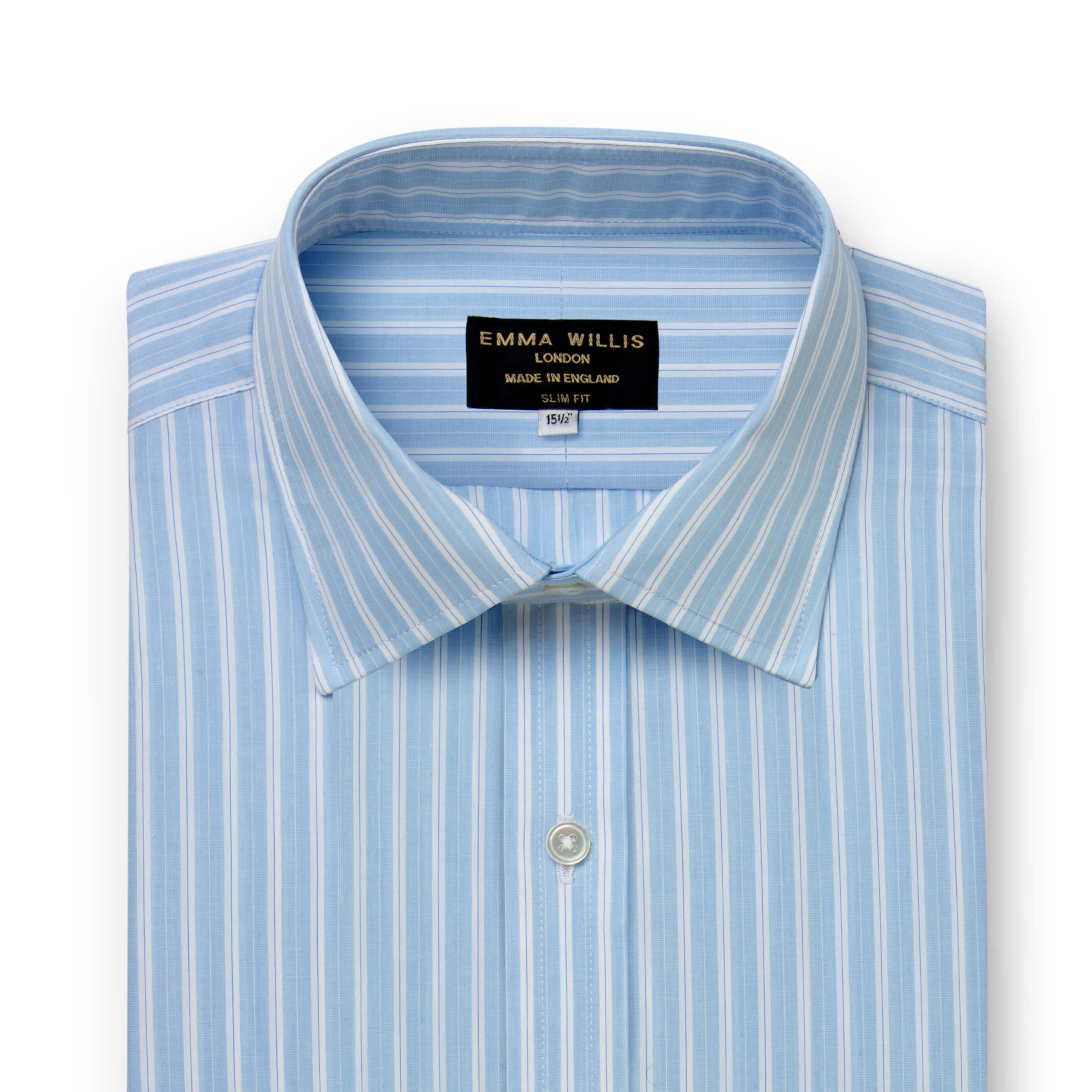 Fine Navy/White/Blue Chalk Stripe Shirt - New