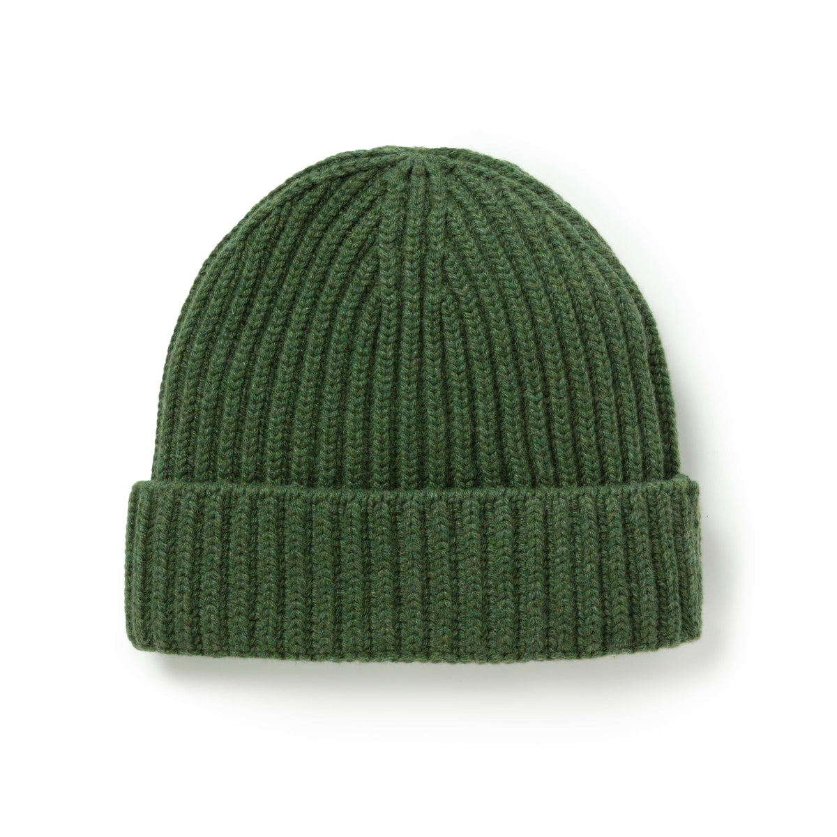 Forest Ribbed Cashmere Beanie