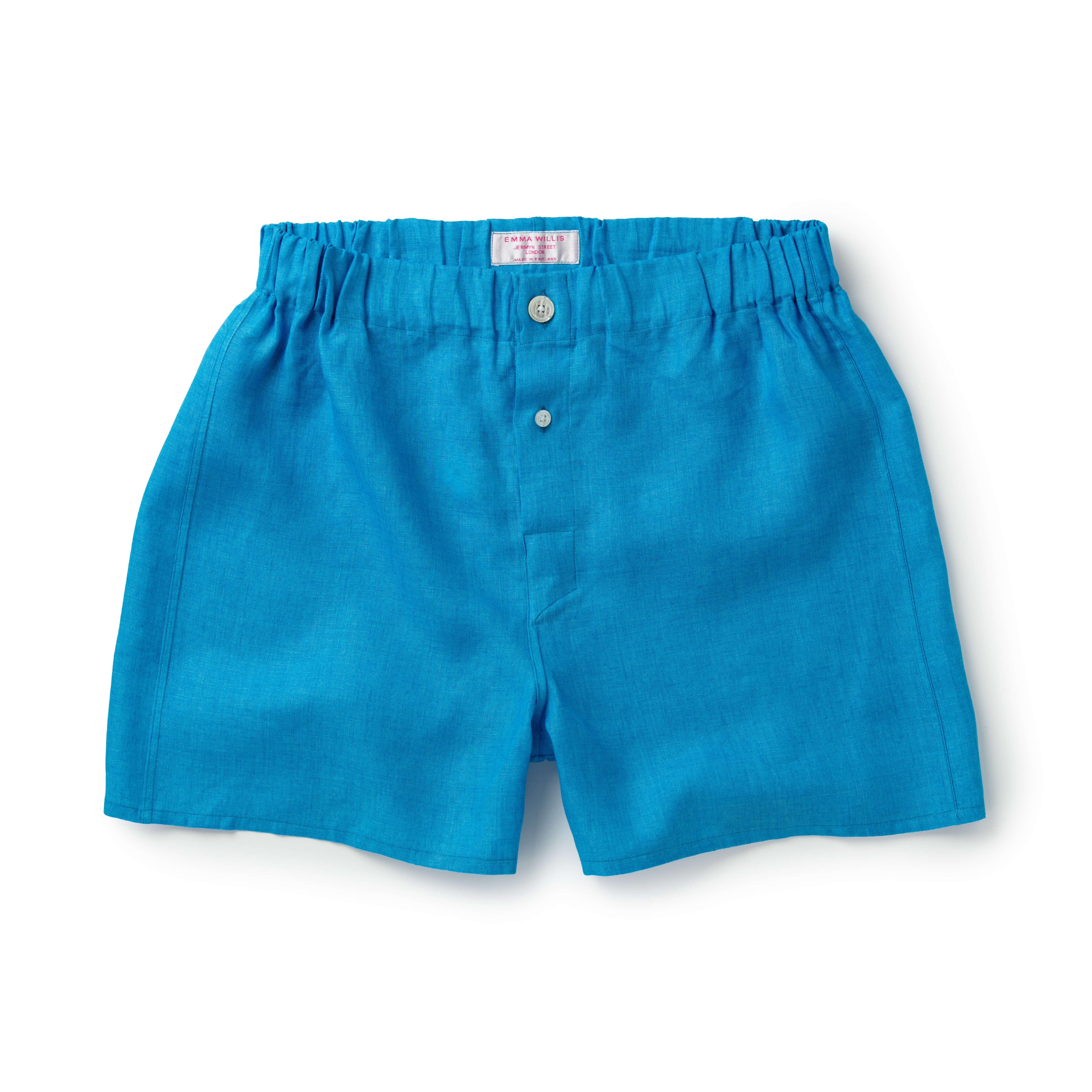 Kingfisher Linen Slim Fit Boxer Shorts - New