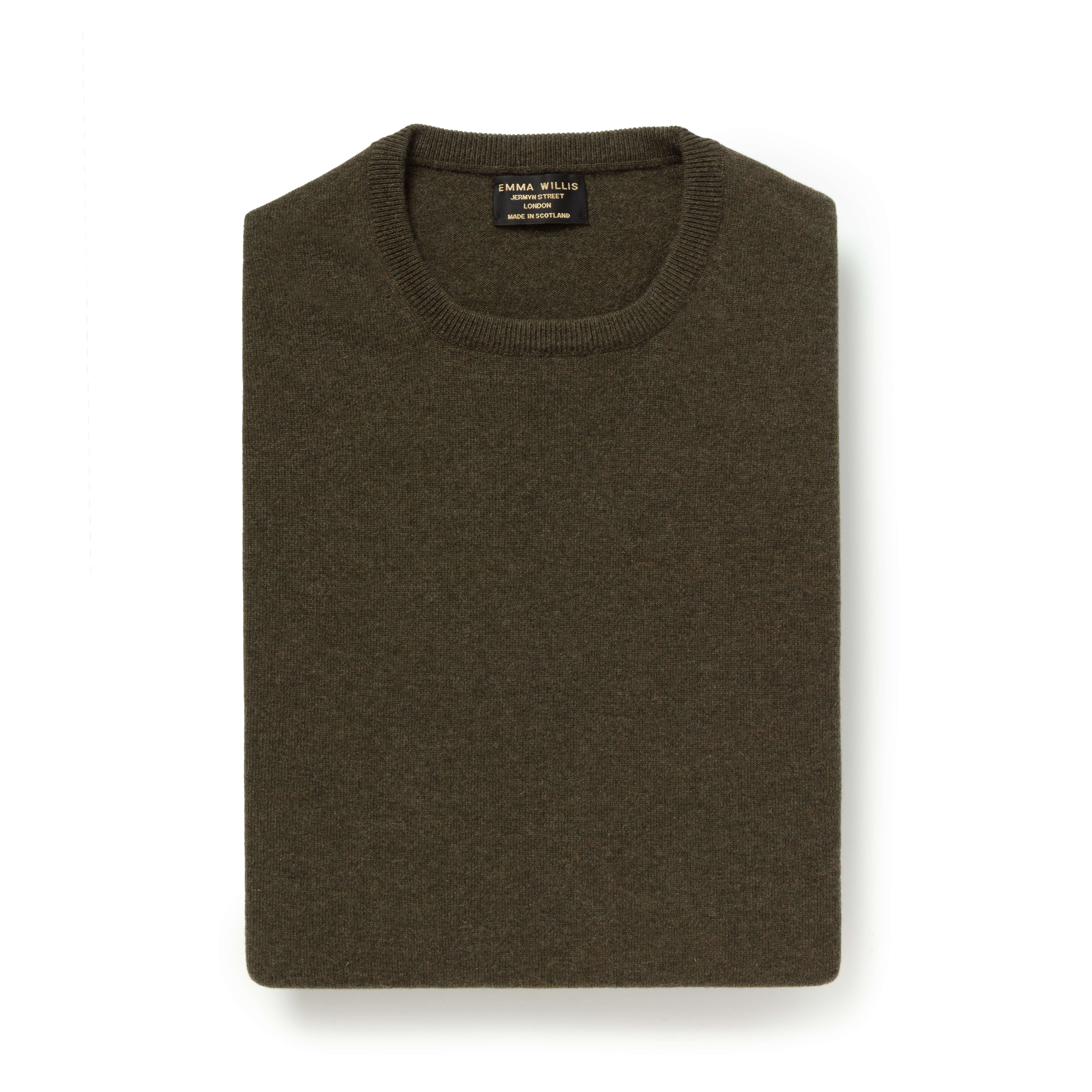 Olive Cashmere Crew