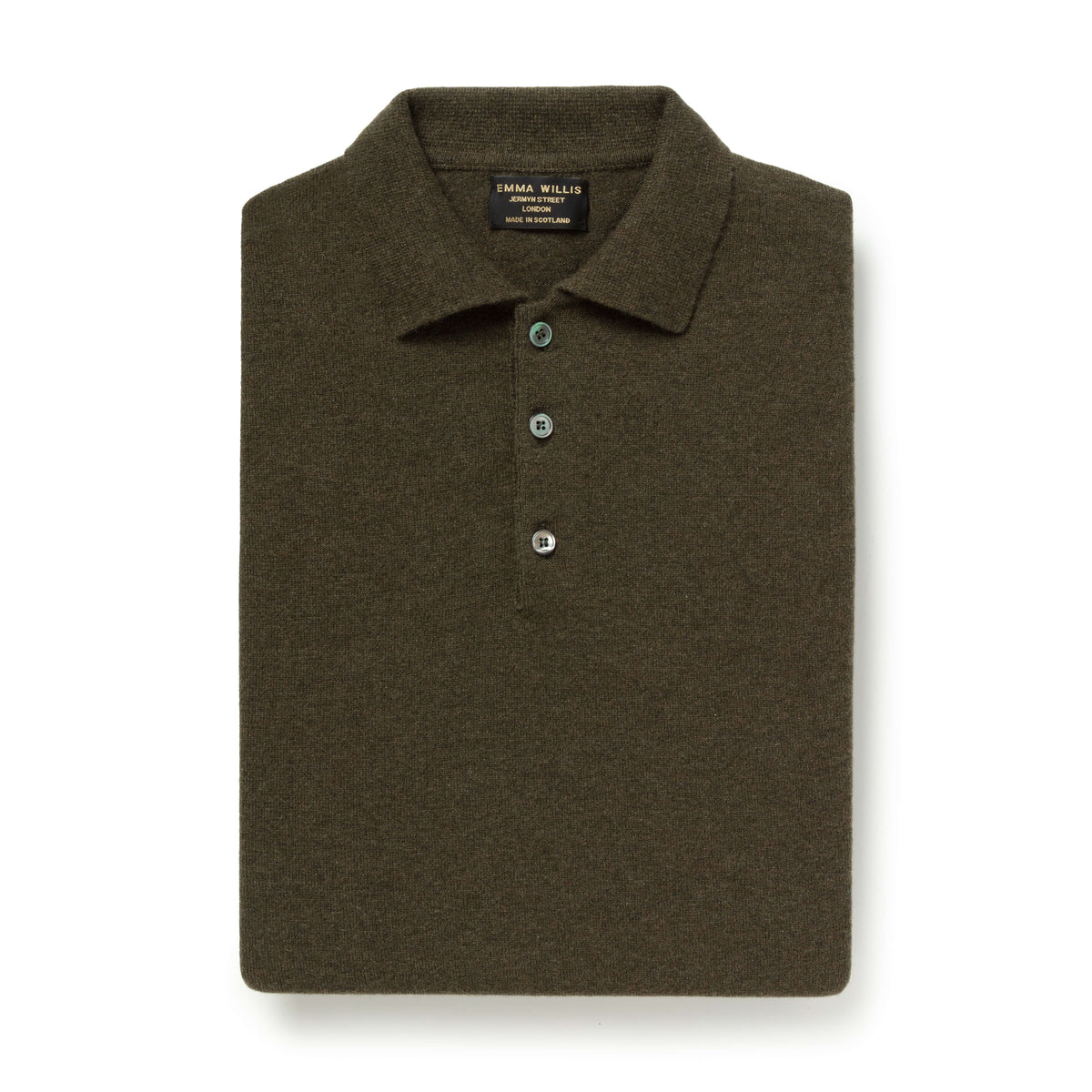 Olive Cashmere Polo