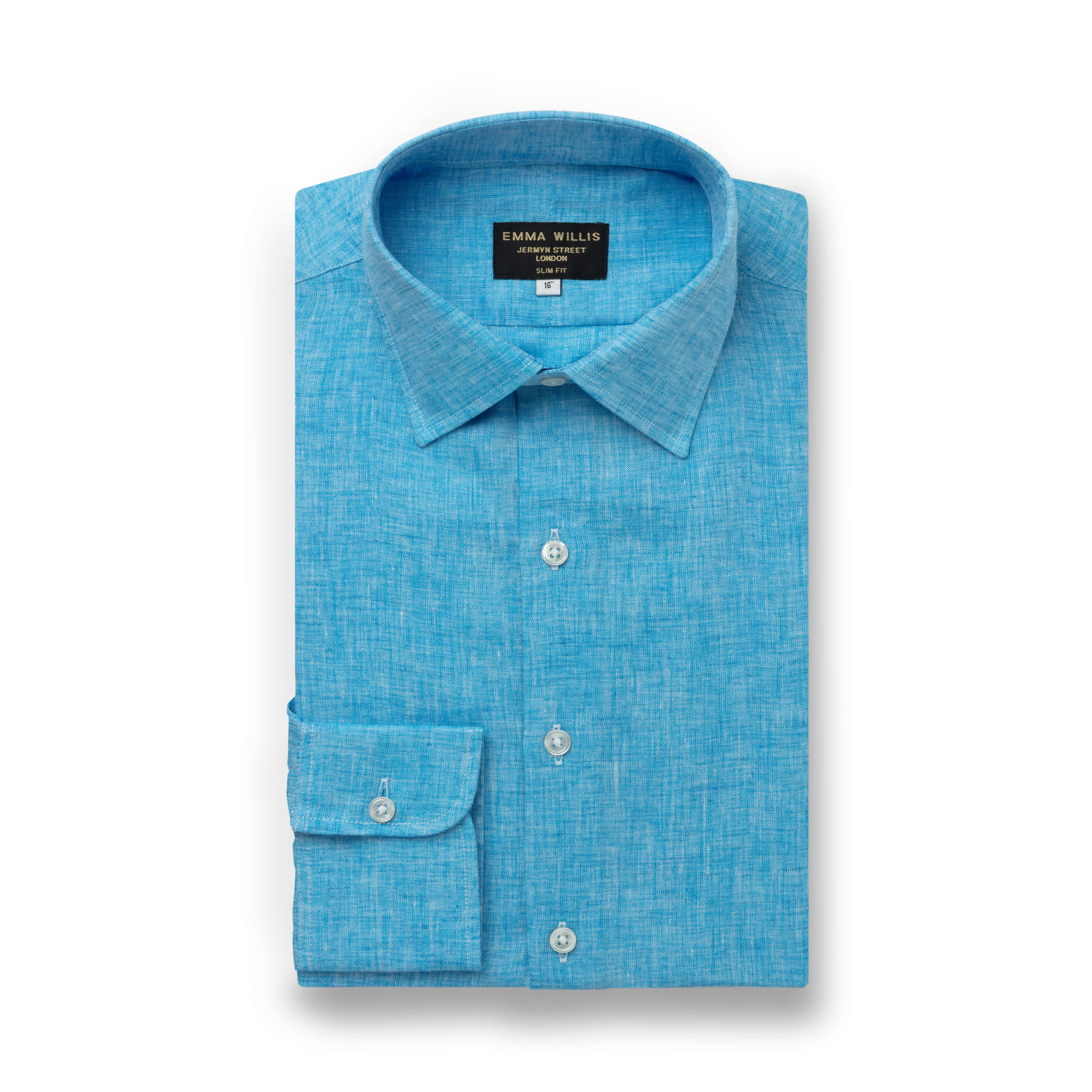 Pale Aqua Linen Shirt - New