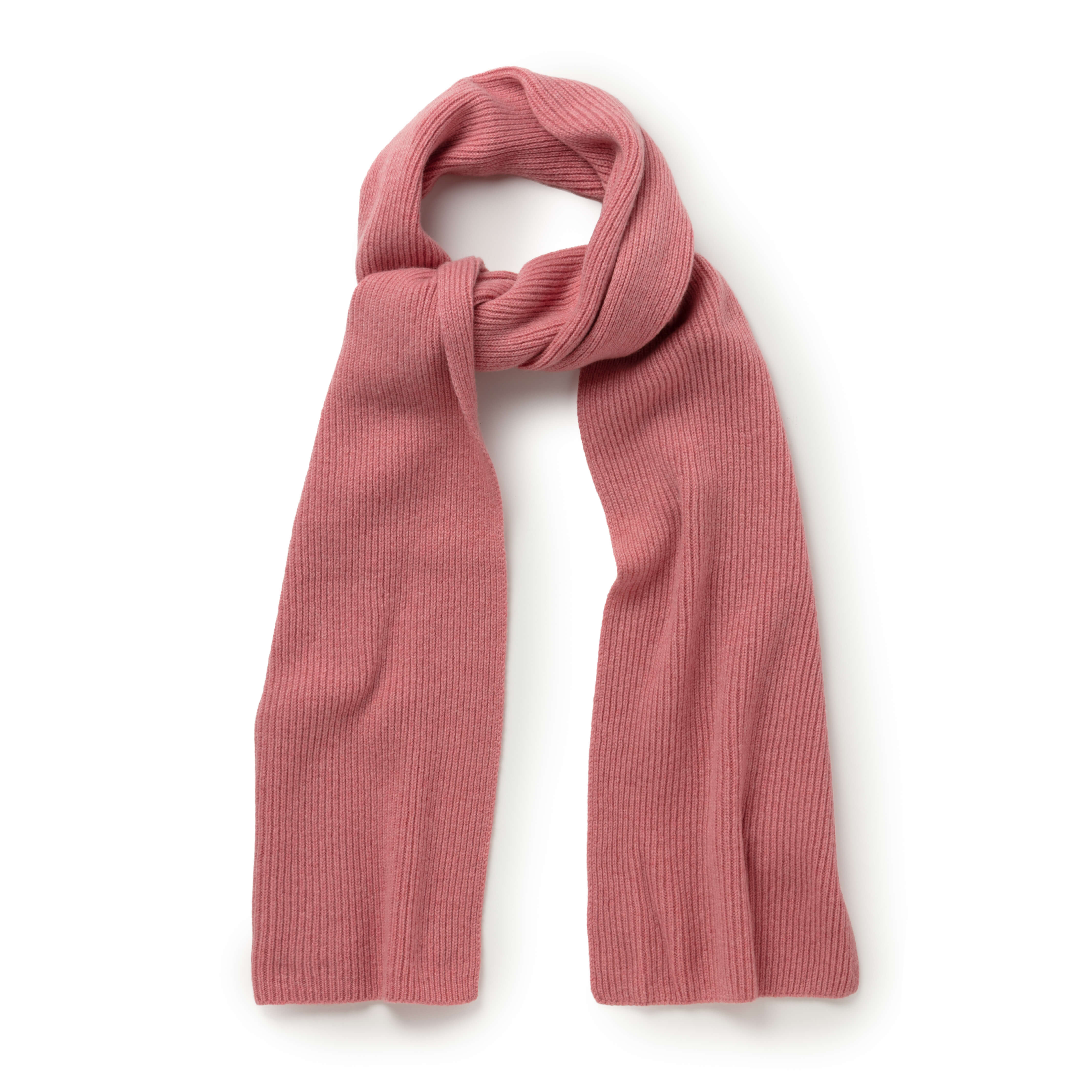 Rose Ribbed Cashmere Scarf