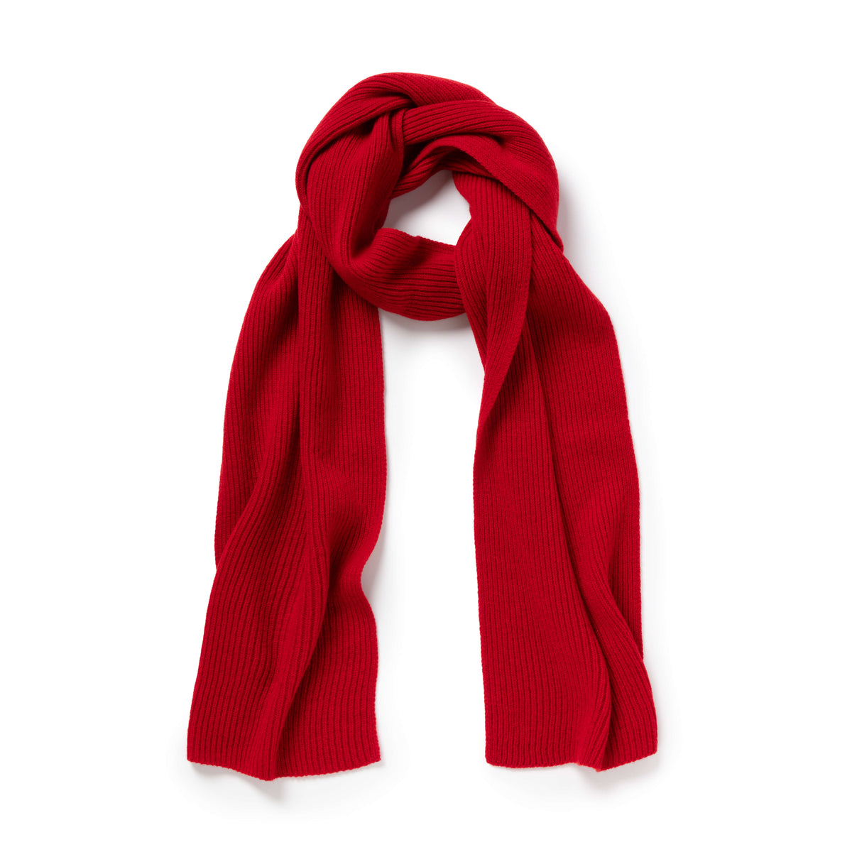 Ruby Ribbed Cashmere Scarf