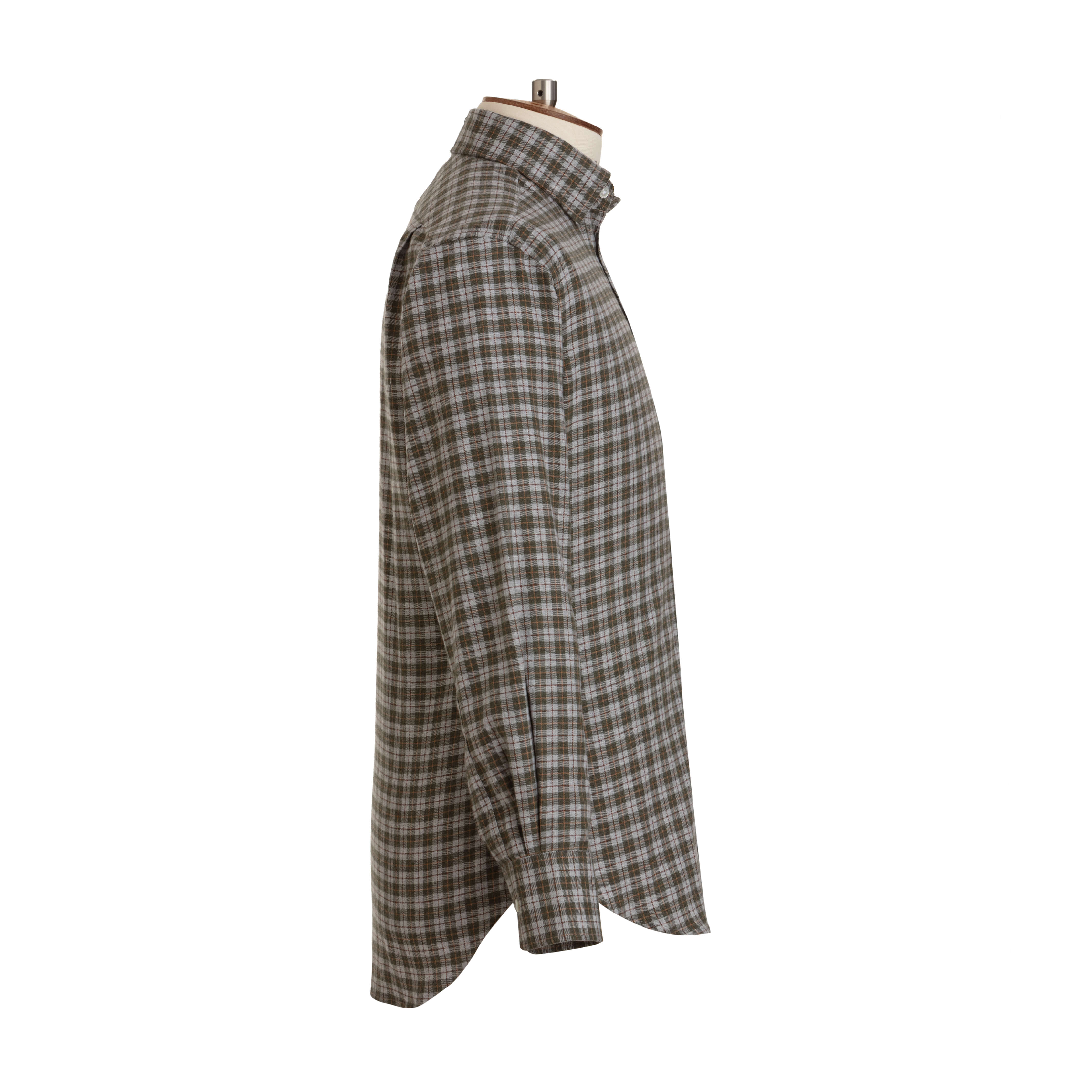 Sage/Ochre Check Brushed Cotton Shirt - New