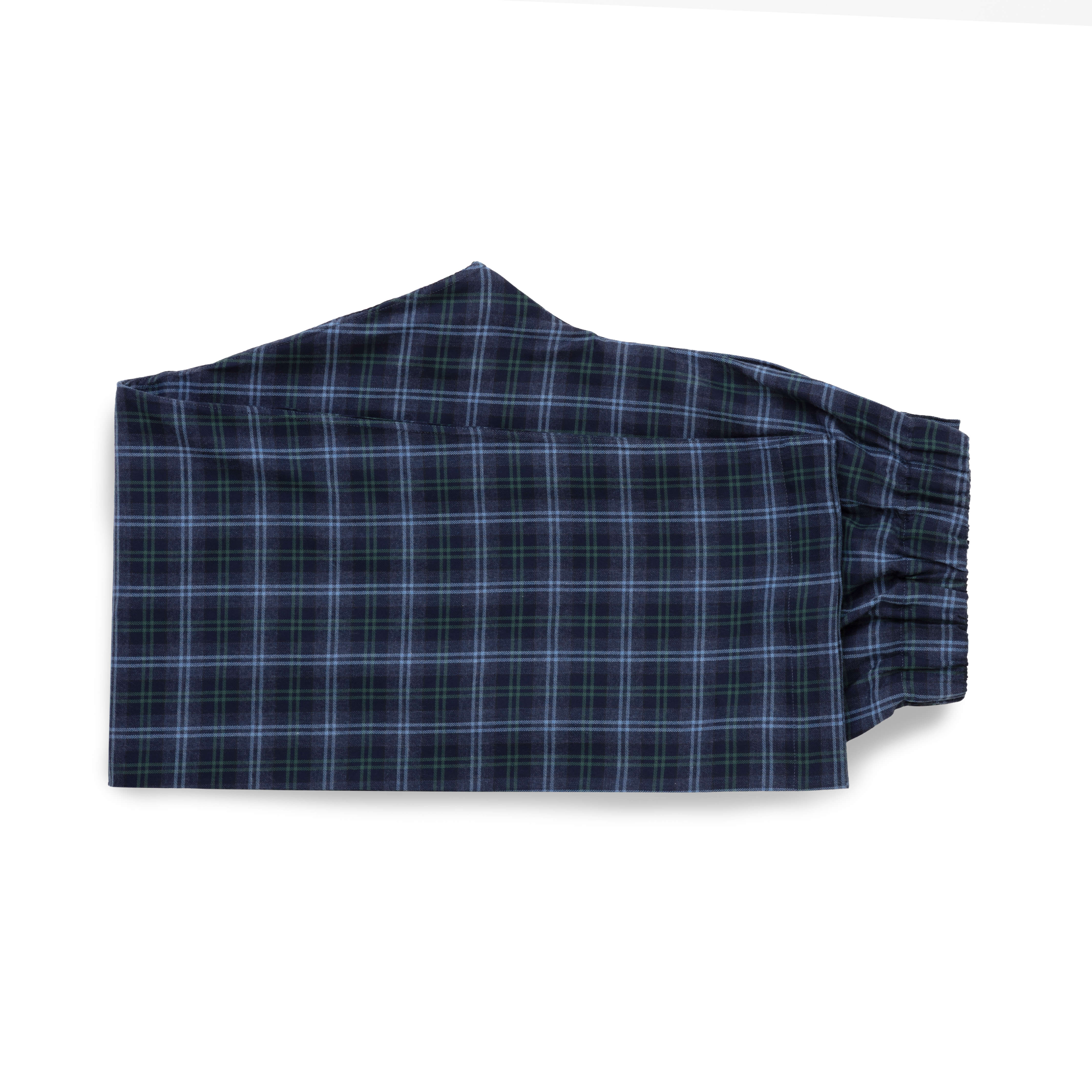 Sky/Navy/Green Tartan Brushed Cotton Pyjamas - New