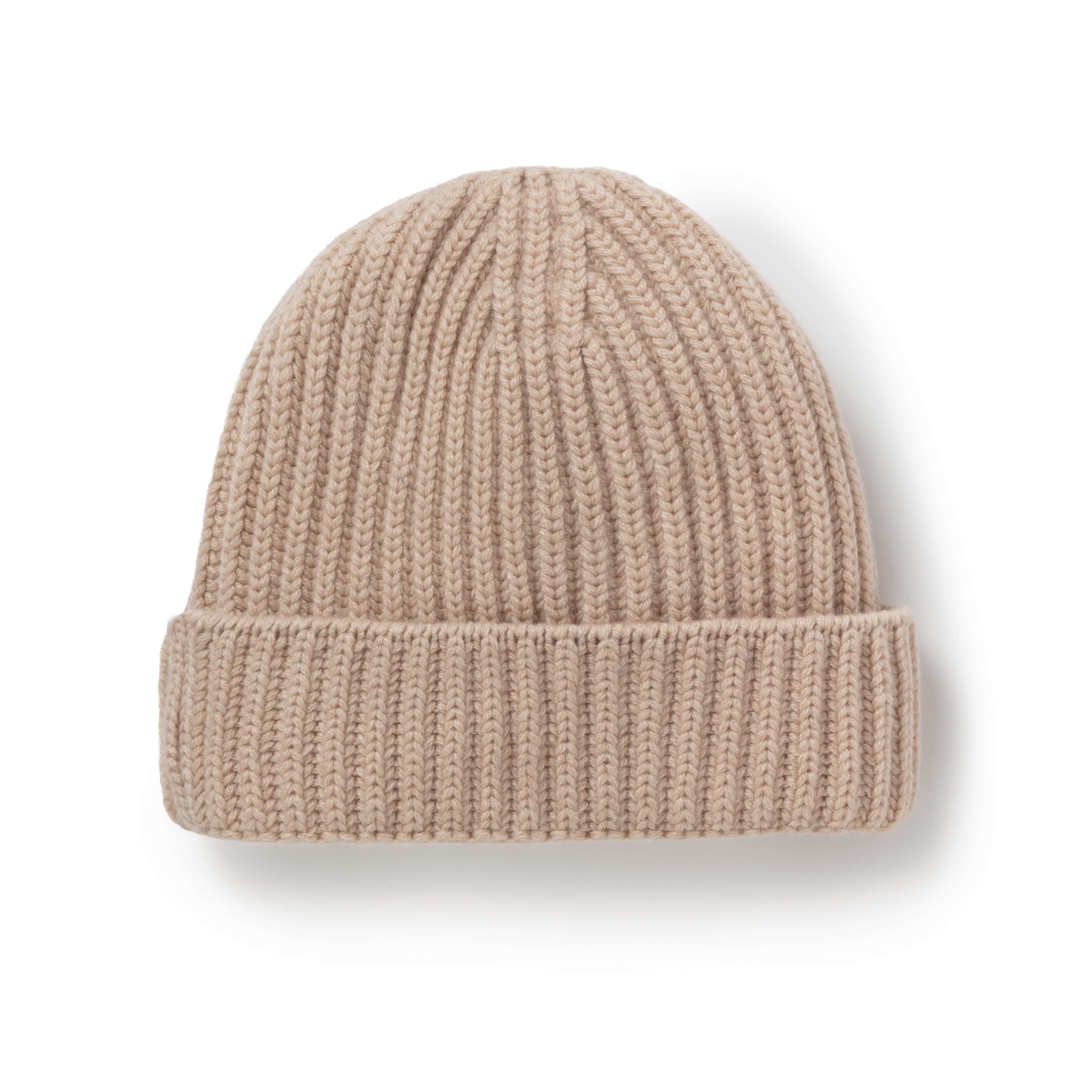 Stone Ribbed Cashmere Beanie