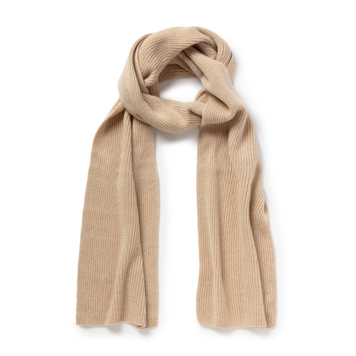 Stone Ribbed Cashmere Scarf
