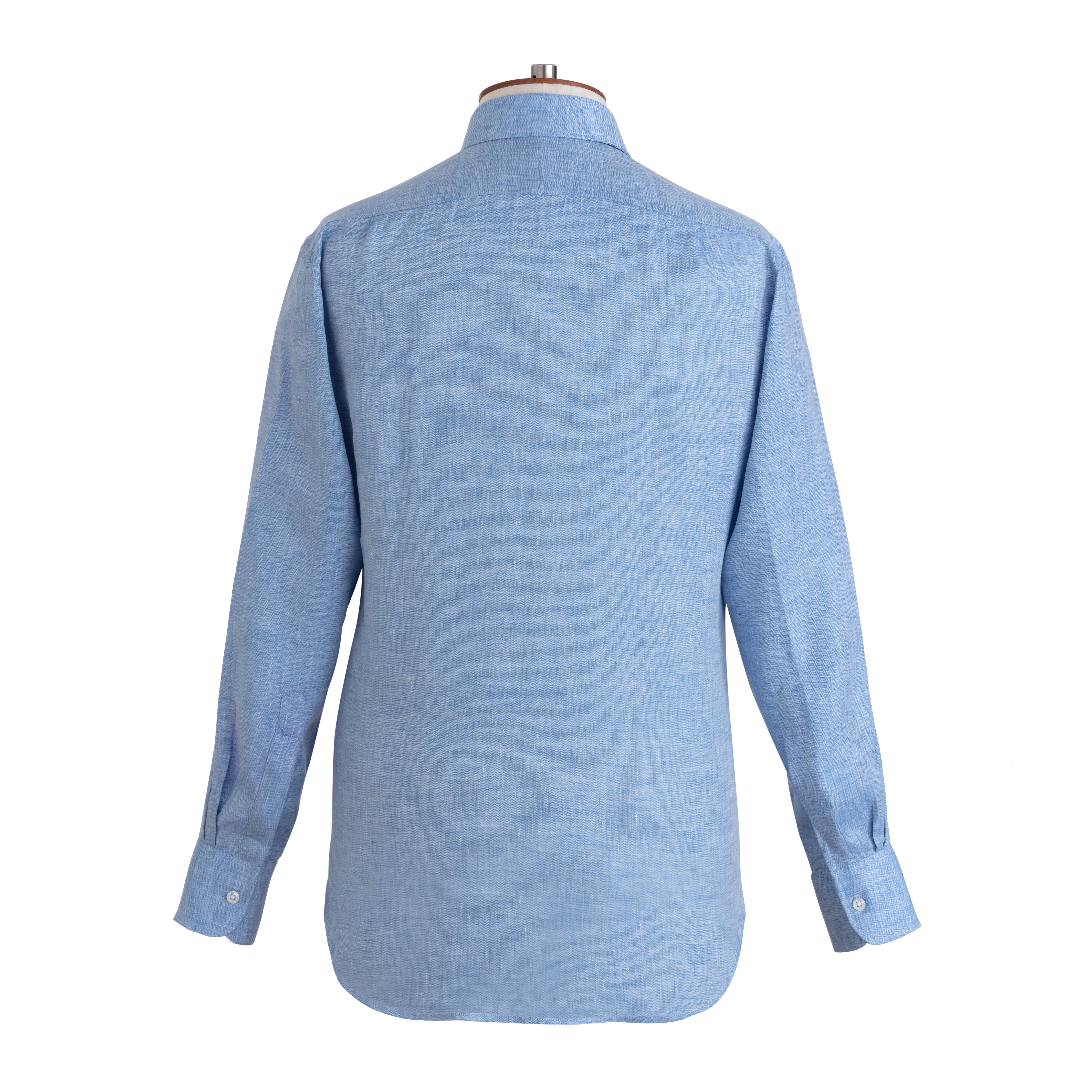 Blue Herringbone Linen Shirt - Emma Willis