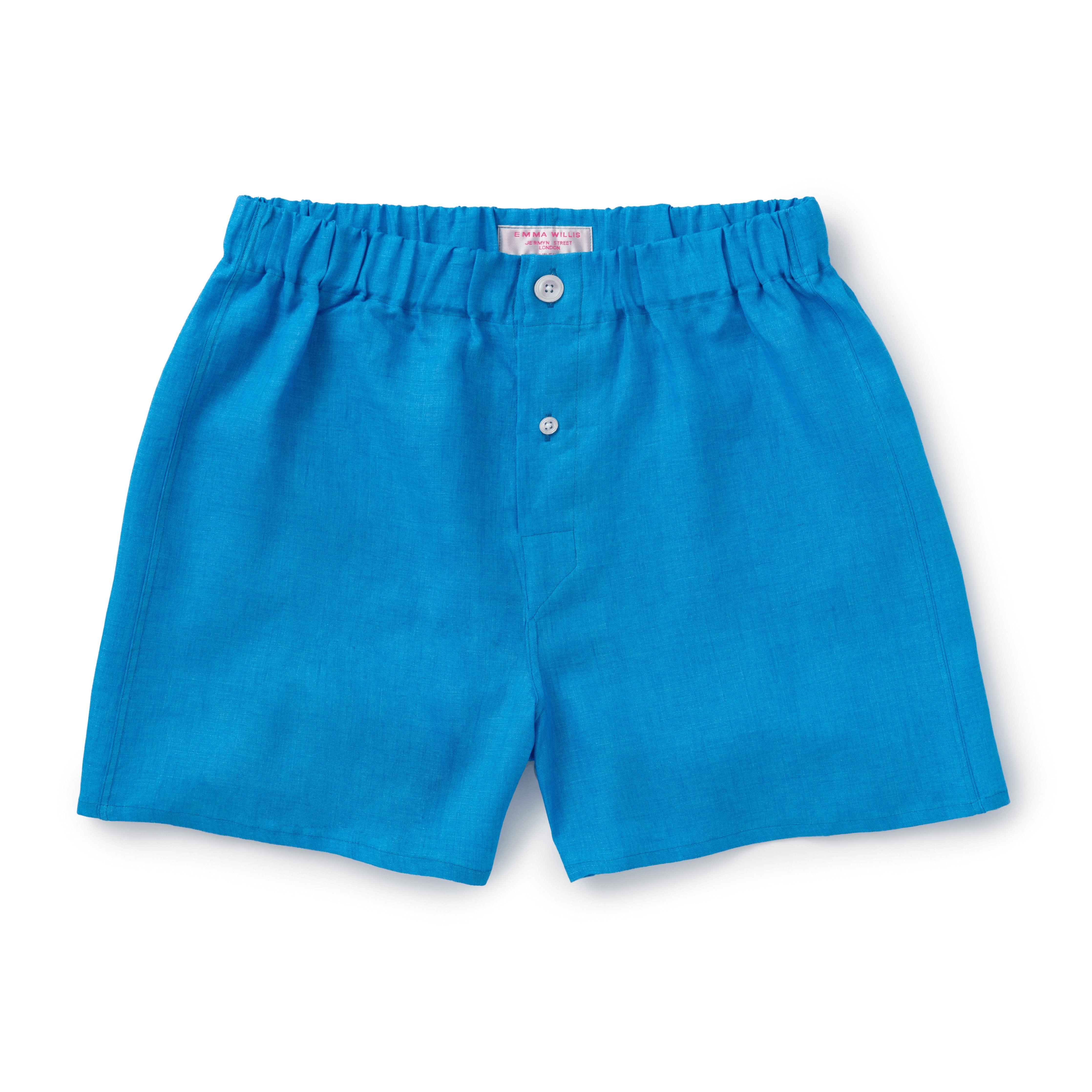 Kingfisher Linen Slim Fit Boxer Shorts - Emma Willis