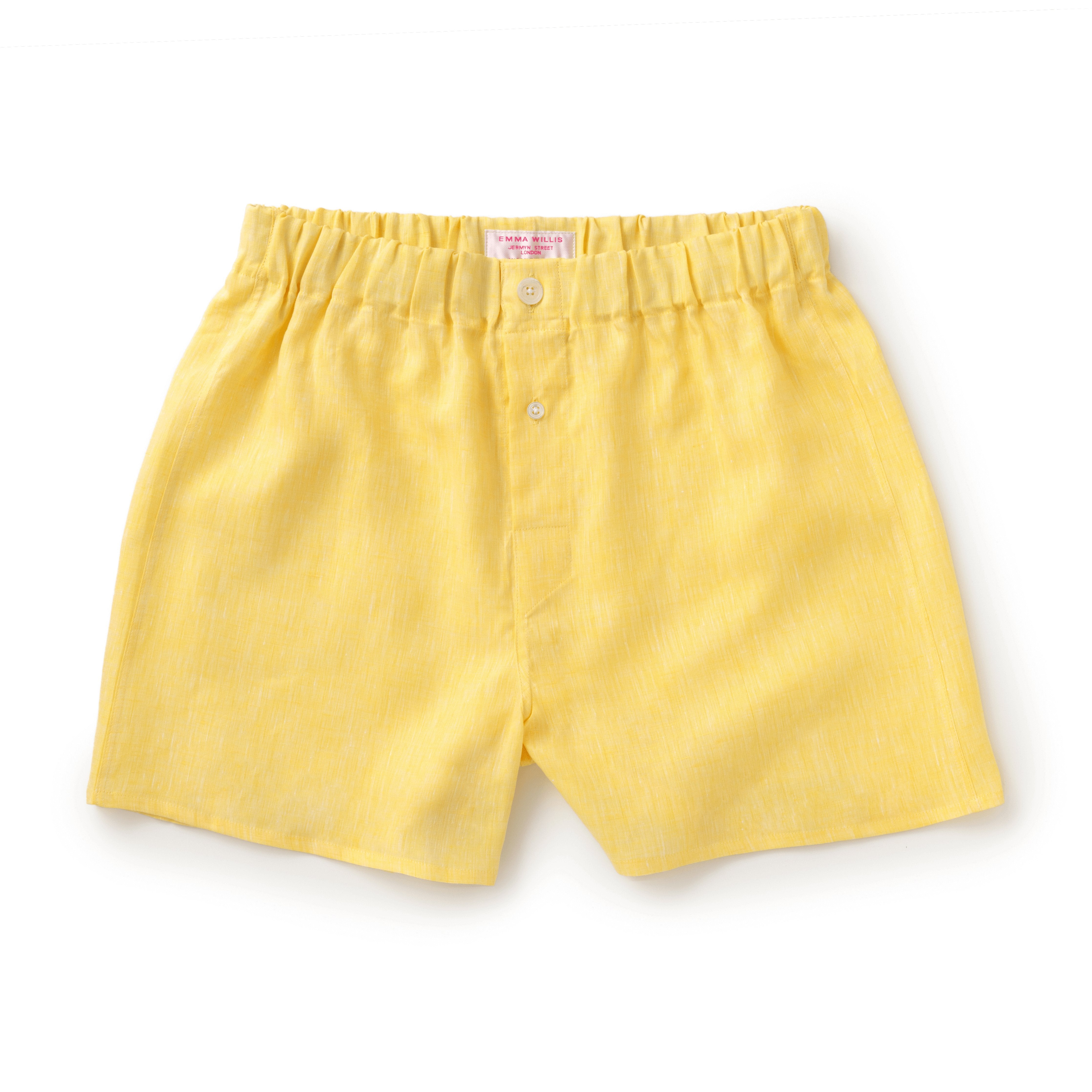 Lemon Linen Slim Fit Boxer Shorts - Emma Willis