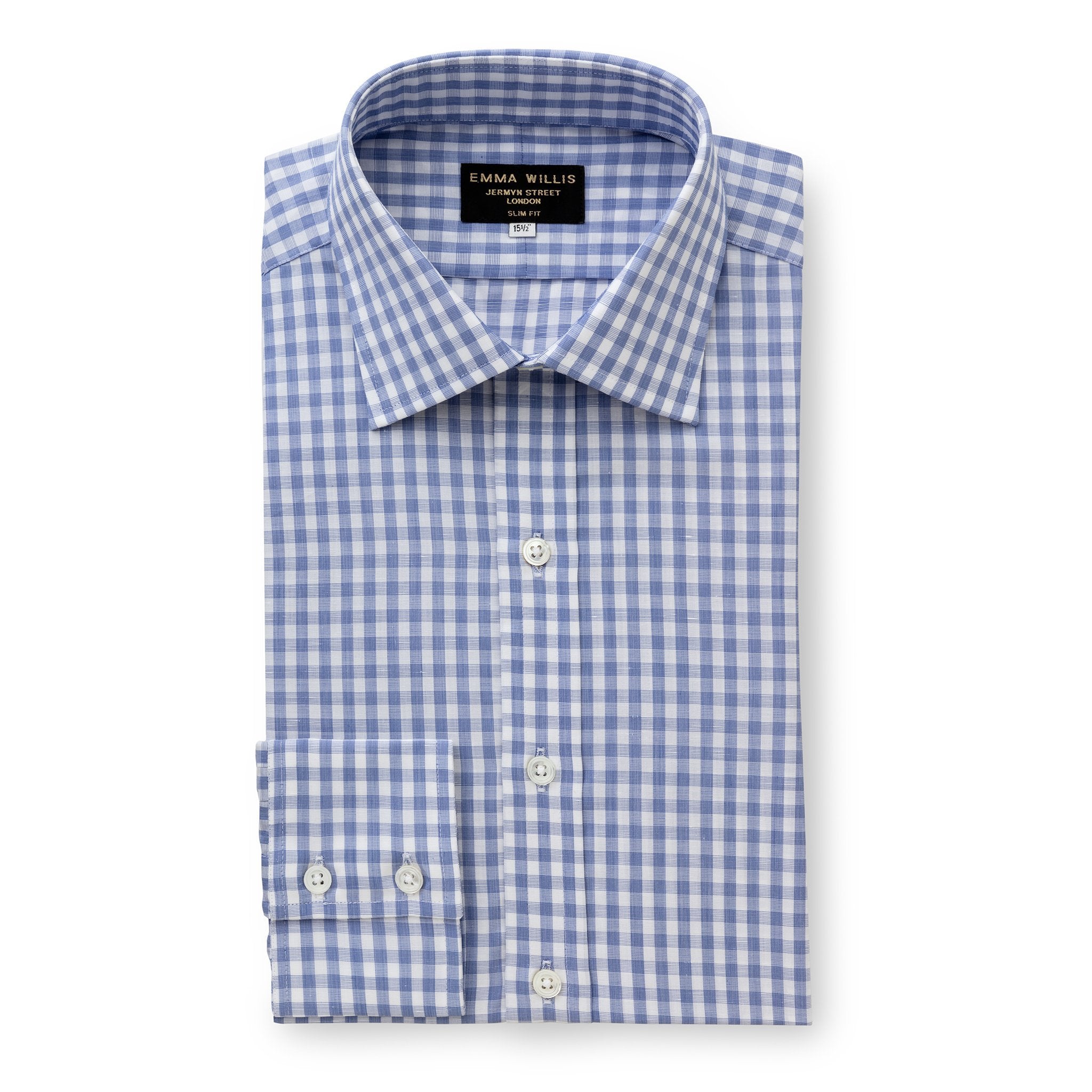 Navy Gingham Zephirlino Shirt - Emma Willis