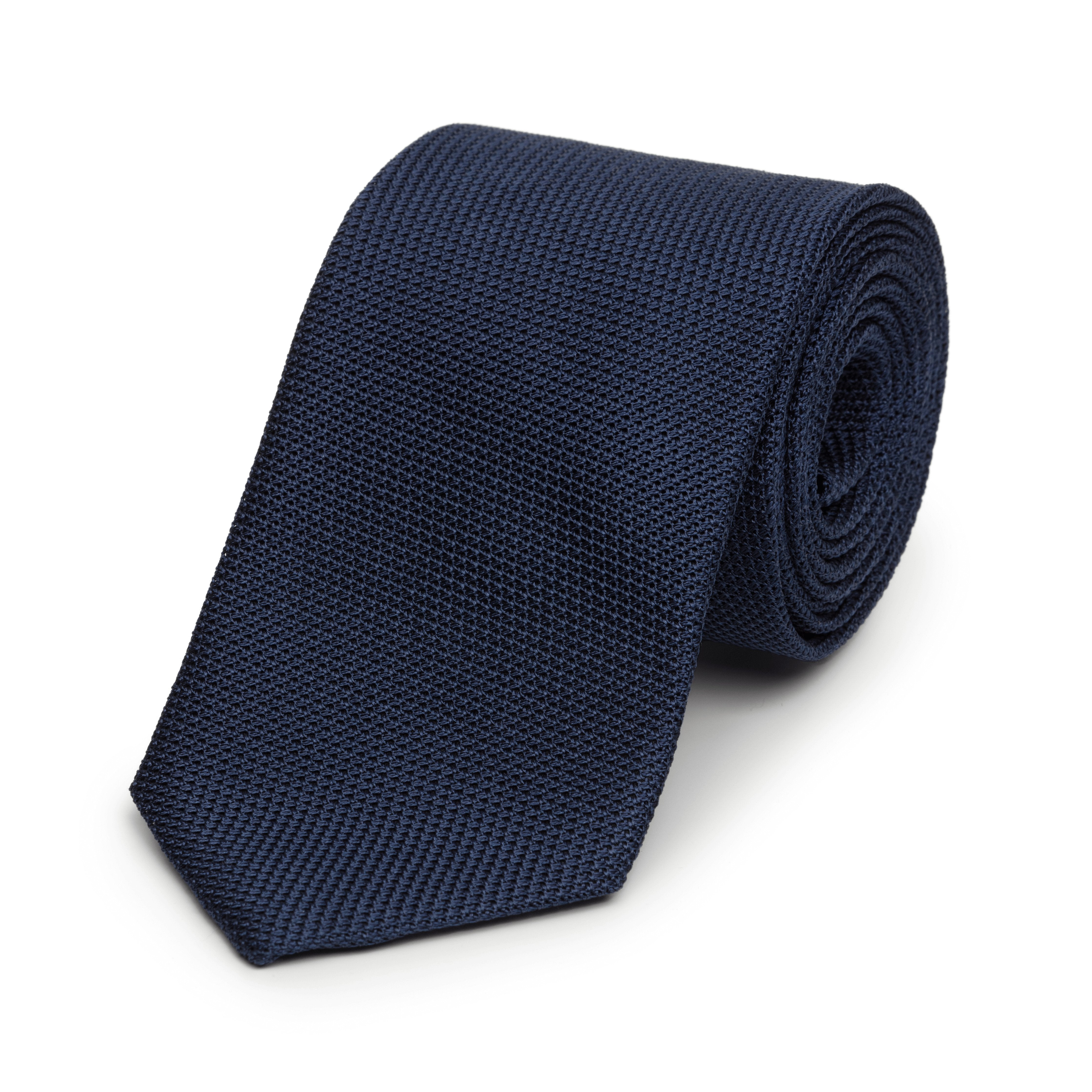 Navy Grenadine Silk Tie - Emma Willis