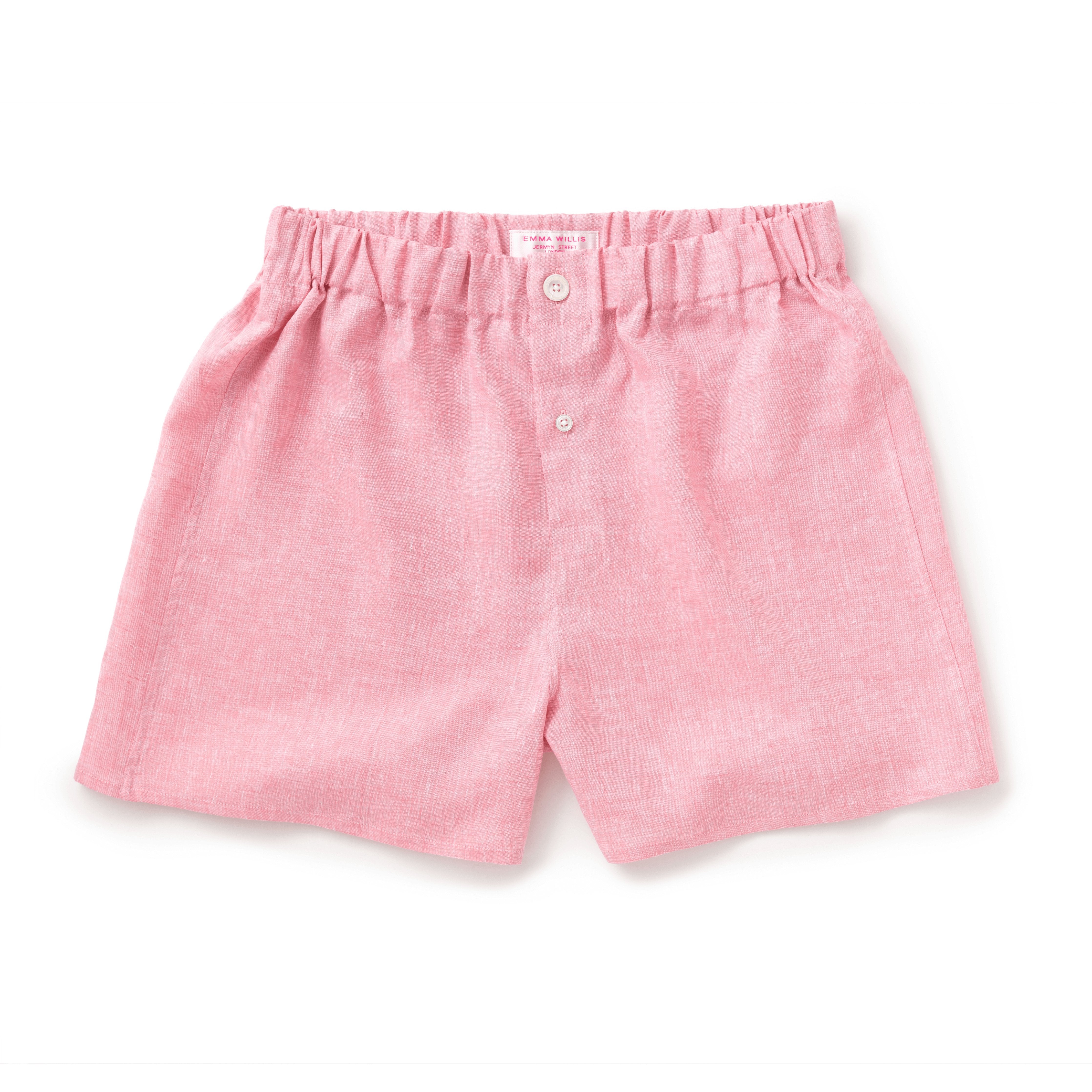 Strawberry Linen Slim Fit Boxer Shorts - Emma Willis