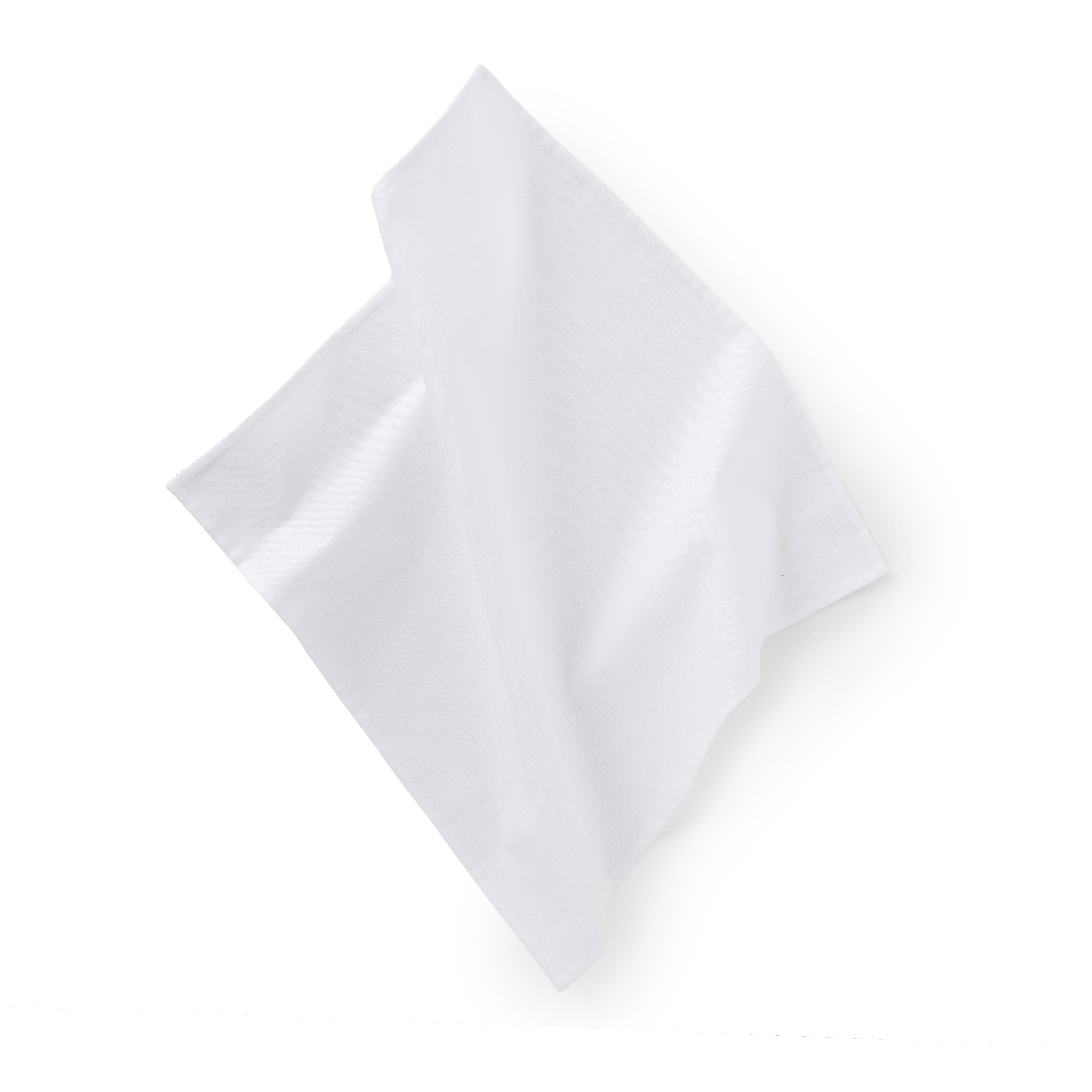 White Cotton Hand-rolled Pocket Square - Emma Willis