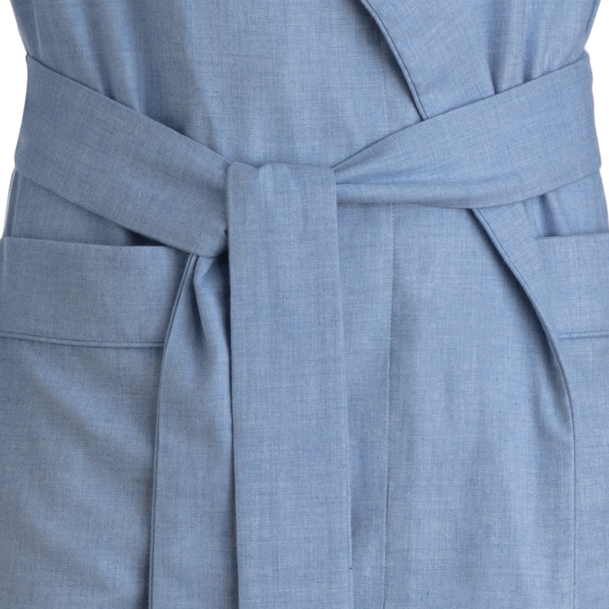 Blue Brushed Cotton Dressing Gown freeshipping - Emma Willis