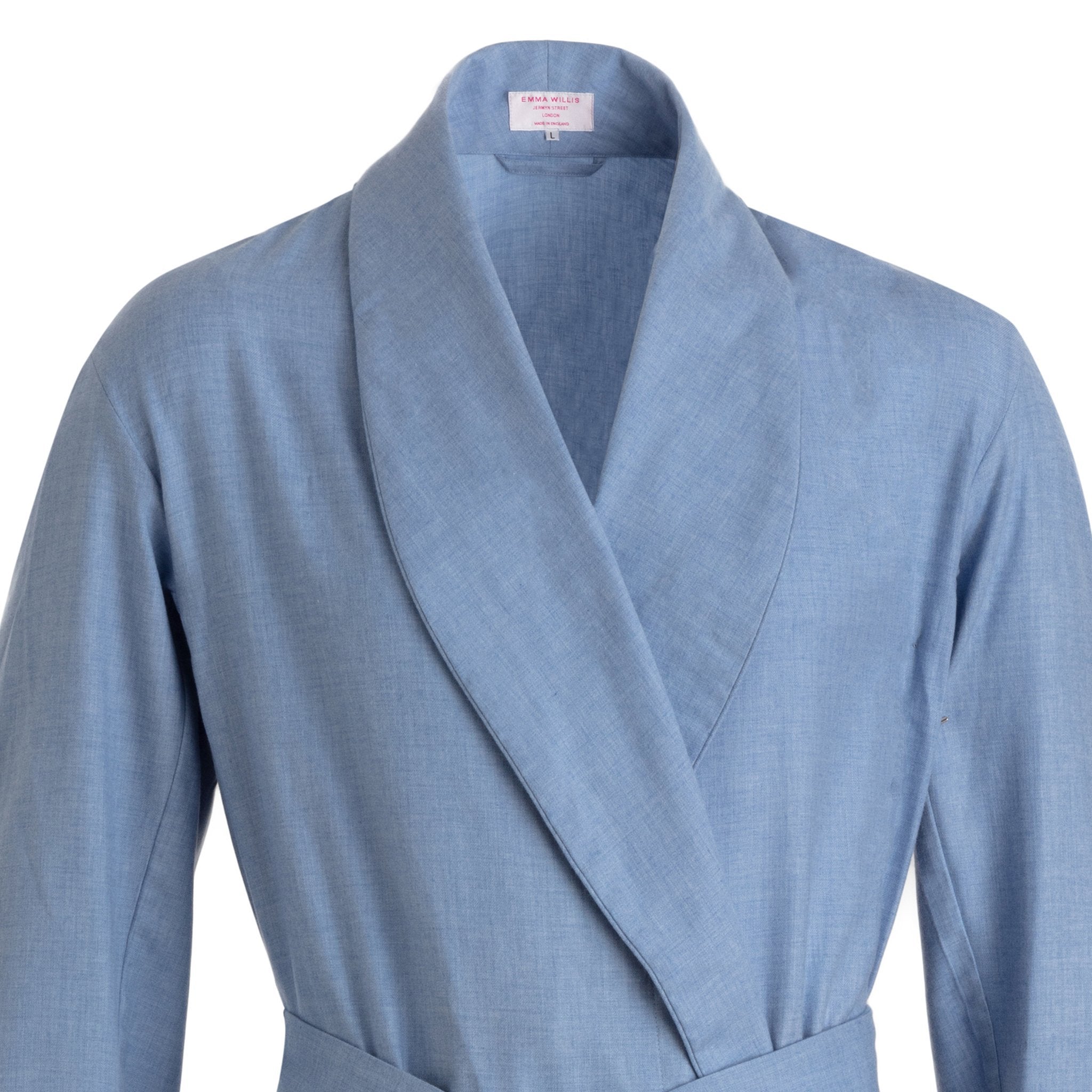 Blue Brushed Cotton Dressing Gown freeshipping - Emma Willis