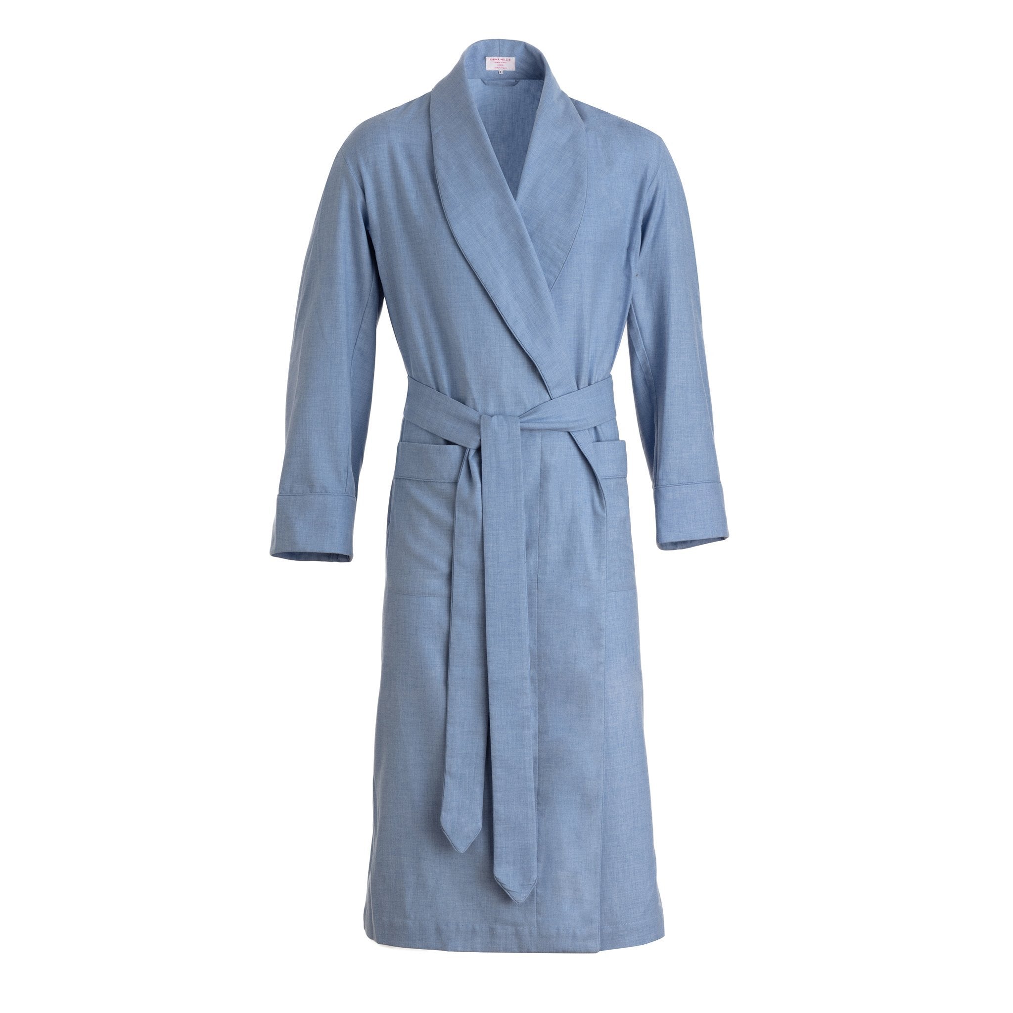 Blue Brushed Cotton Dressing Gown freeshipping - Emma Willis