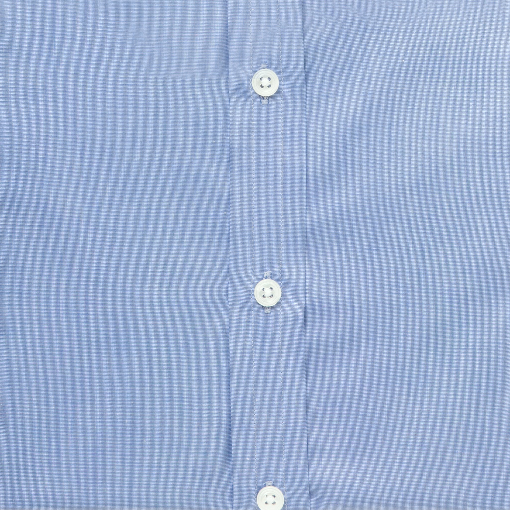 Blue Saronno Cotton Shirt - Bespoke freeshipping - Emma Willis