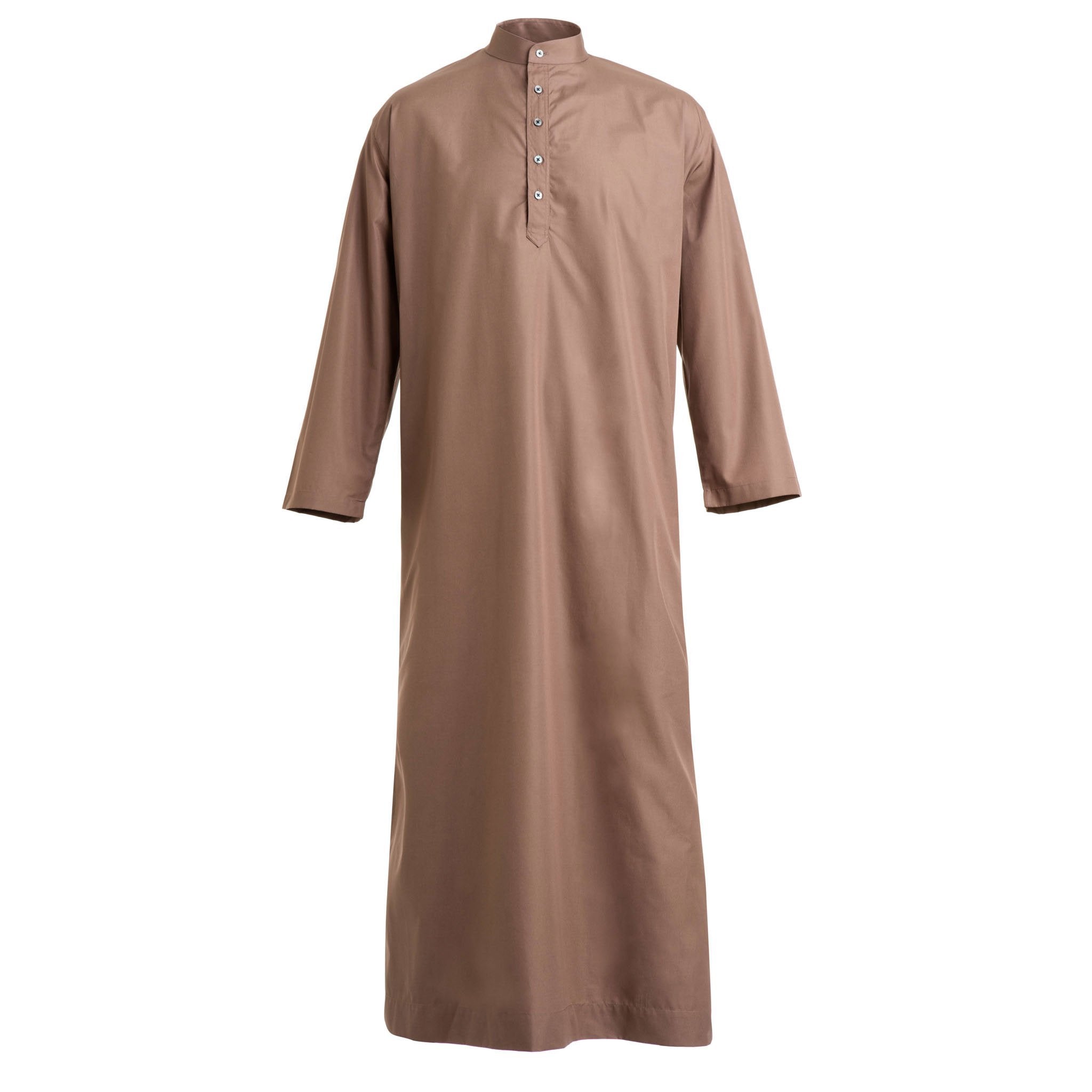 Brown Poplin Djellaba freeshipping - Emma Willis