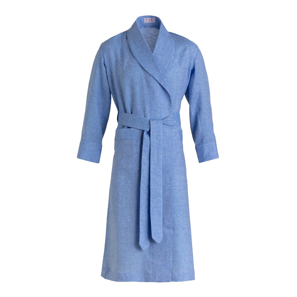 Dream Blue Linen Dressing Gown - New - Emma Willis