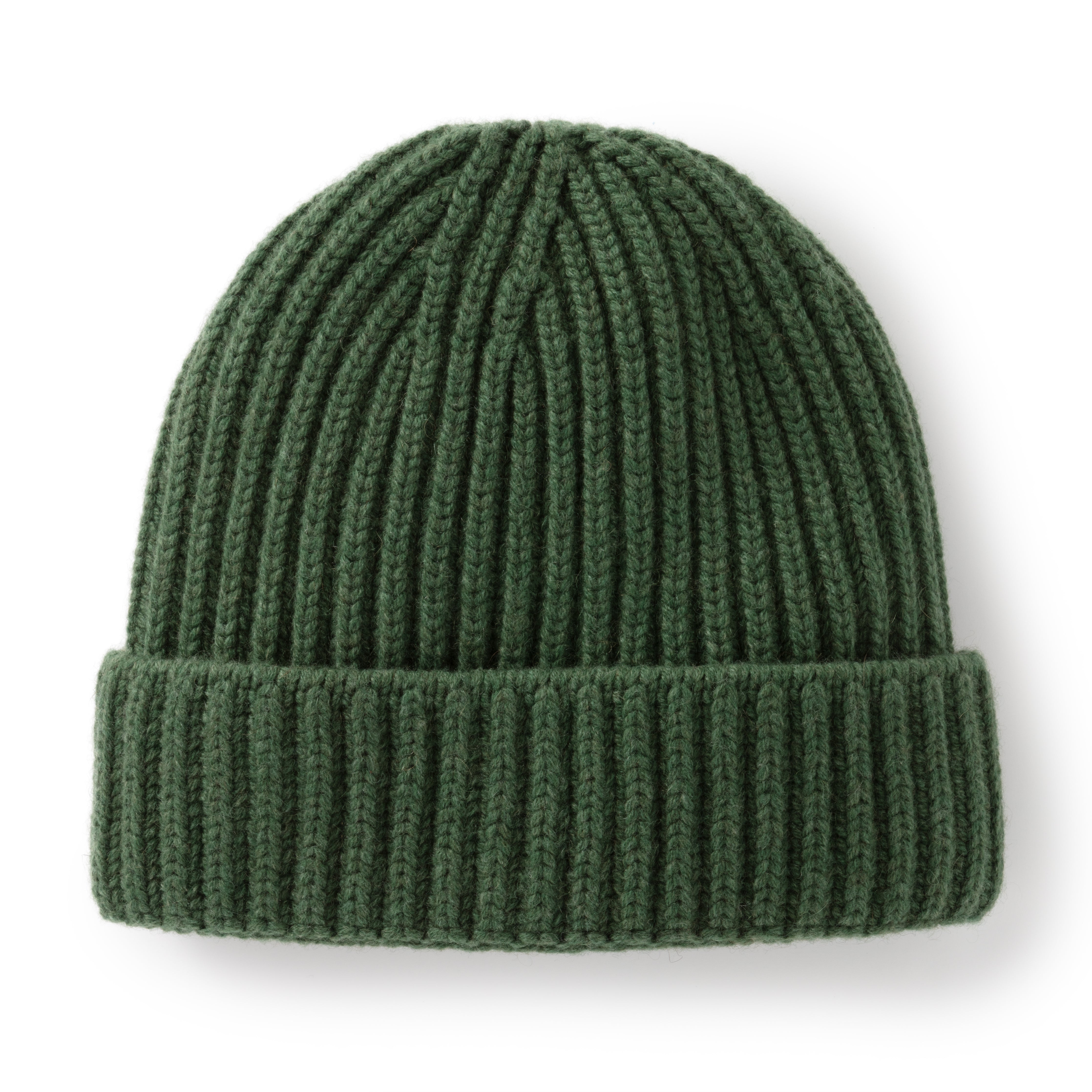 Forest Ribbed Cashmere Beanie - Emma Willis