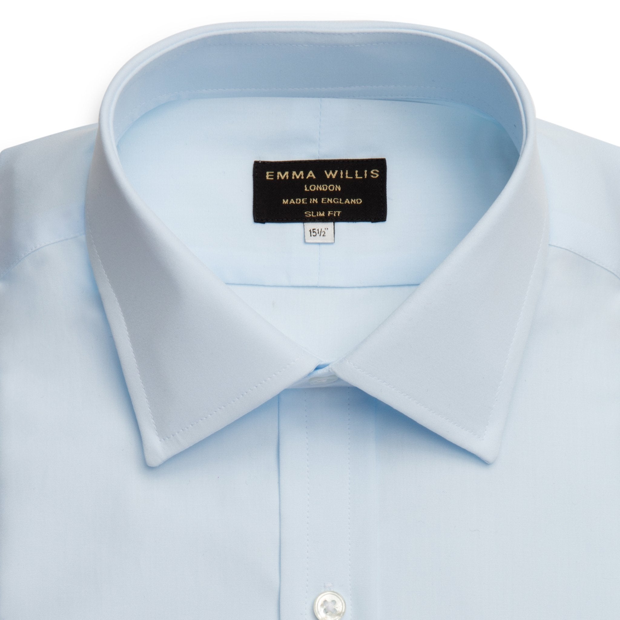 Ice Blue Superior Cotton Shirt - Bespoke freeshipping - Emma Willis