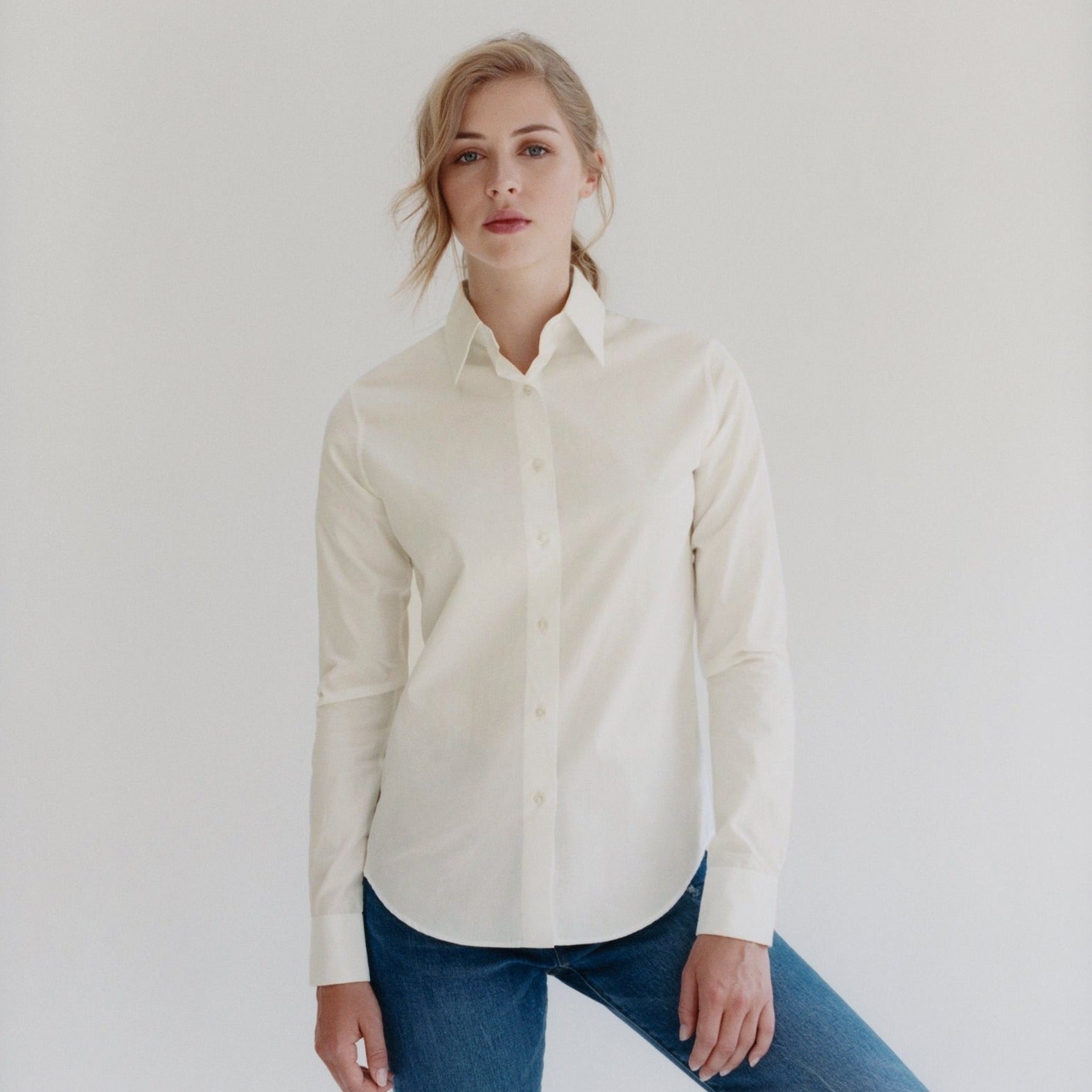 Ivory Superior Cotton Slim Fit freeshipping - Emma Willis