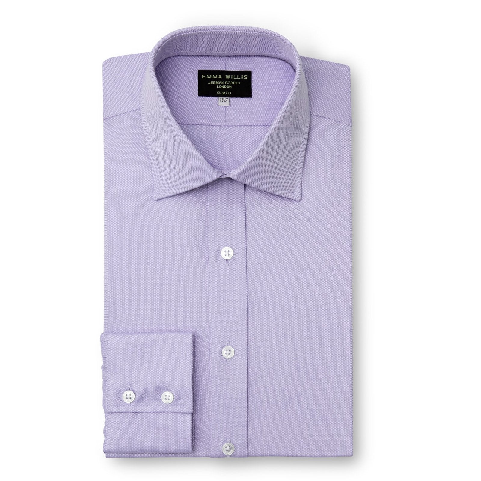 Lilac Castello Cotton Shirt - Bespoke - New - Emma Willis