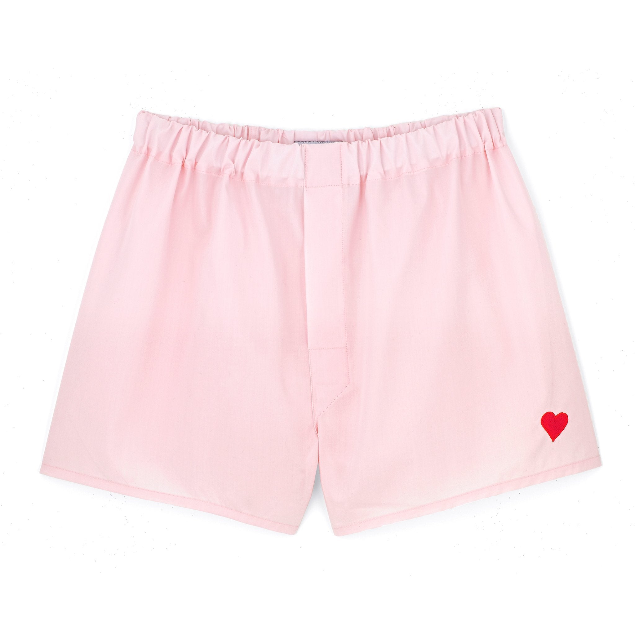 Love Heart Pink Superior Cotton Boxer Shorts - Classic freeshipping - Emma Willis