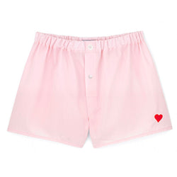 Love Heart Pink Superior Cotton Boxer Shorts - Slim Fit - Emma Willis
