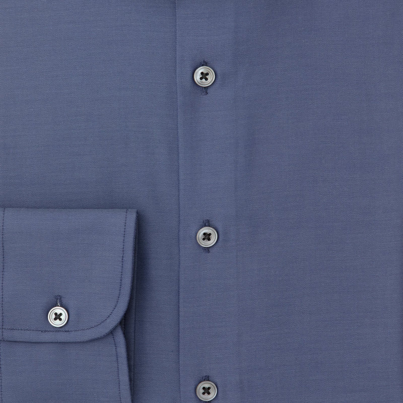 Navy Chambray Cotton Shirt - Bespoke freeshipping - Emma Willis