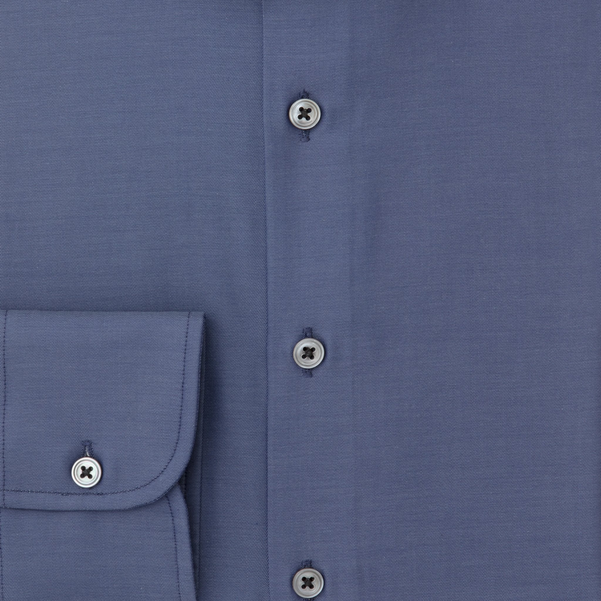 Navy Chambray Cotton Shirt - Bespoke Pattern freeshipping - Emma Willis