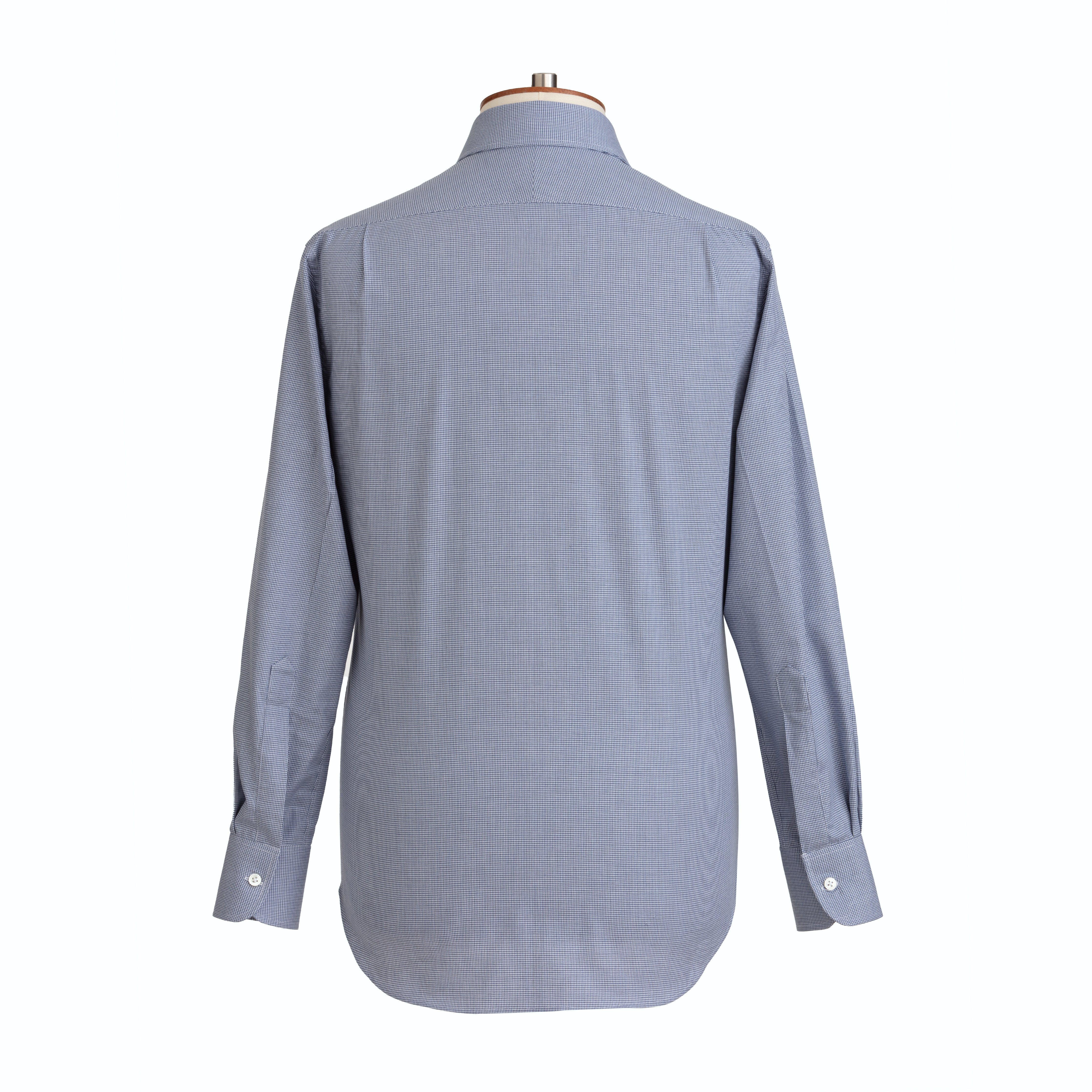 Navy Houndstooth Brushed Cotton shirt - Emma Willis