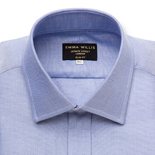 Navy Oxford Cotton Shirt - Bespoke freeshipping - Emma Willis