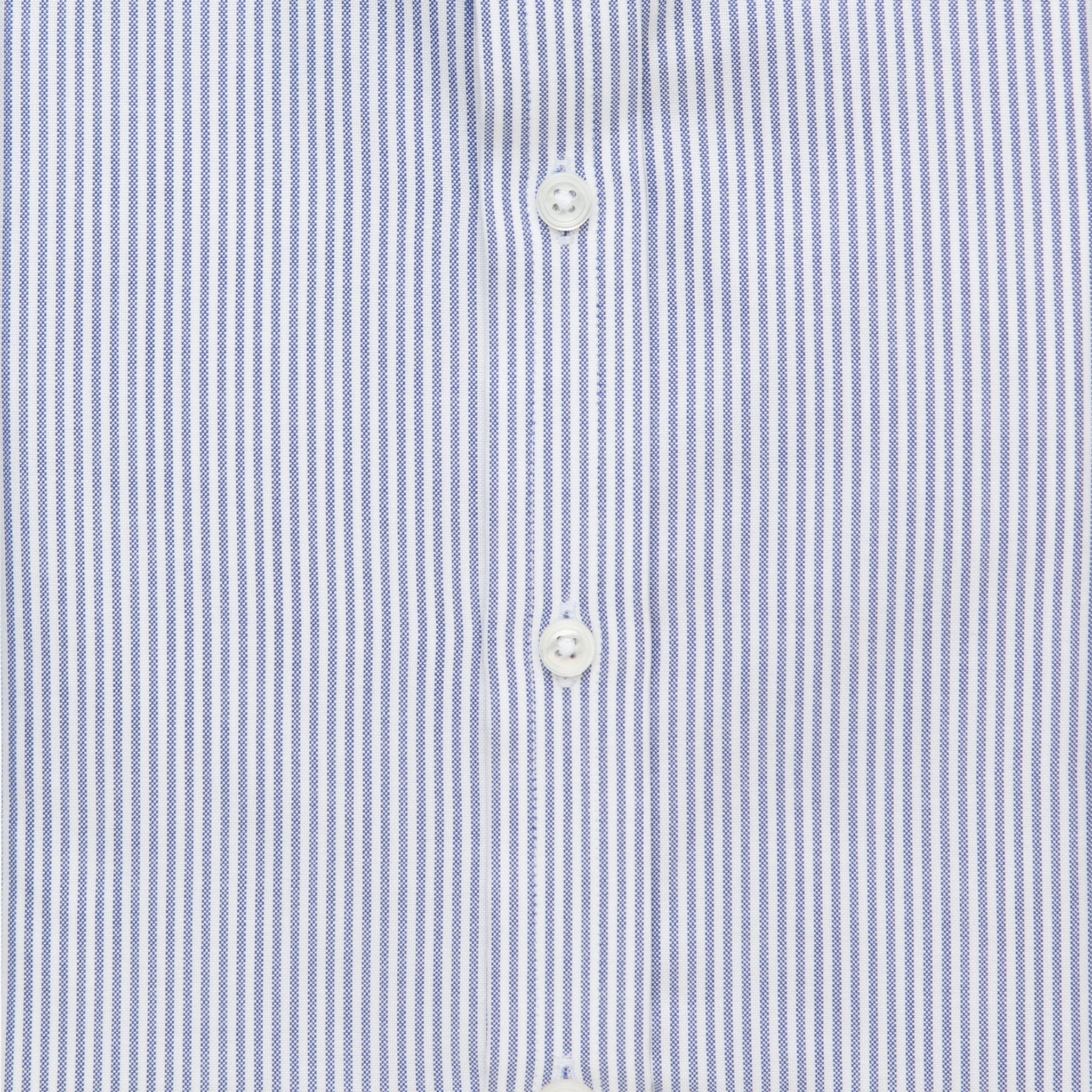 Navy Oxford Stripe Cotton Shirt - Bespoke freeshipping - Emma Willis