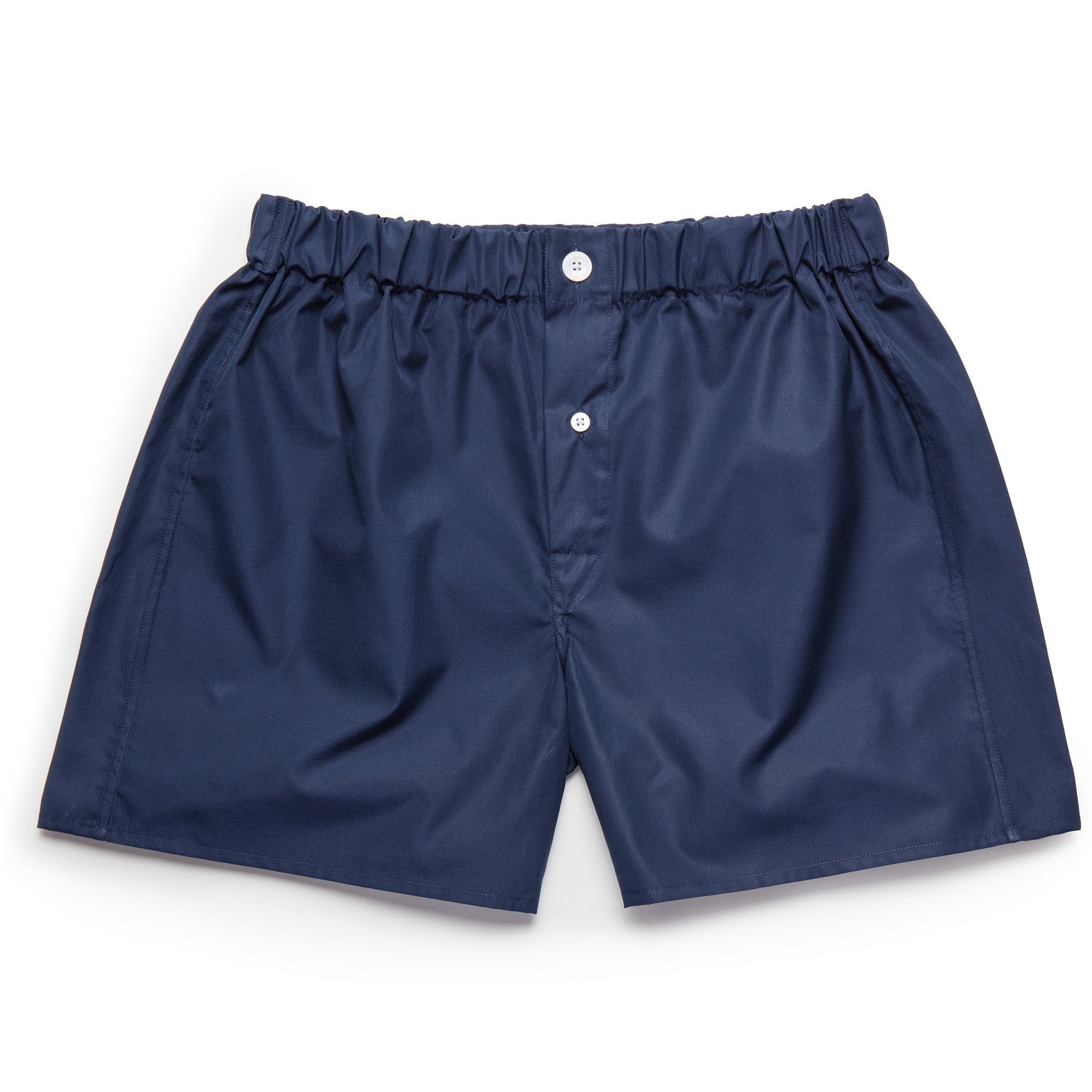 Navy Superior Cotton Boxer Shorts - Slim Fit freeshipping - Emma Willis